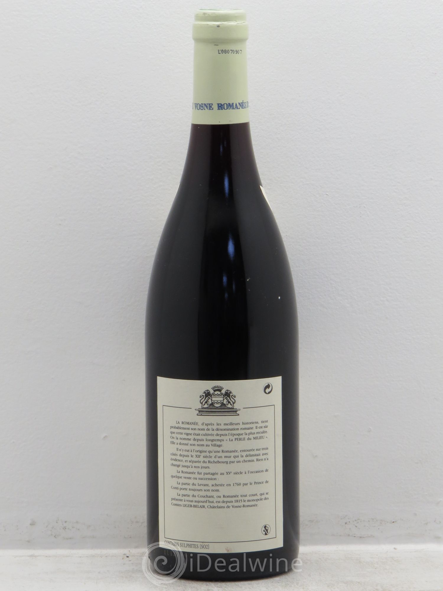 La Romanée Grand Cru Comte Liger-Belair (Domaine du) 2000 - Lot de 1 bouteille - 1