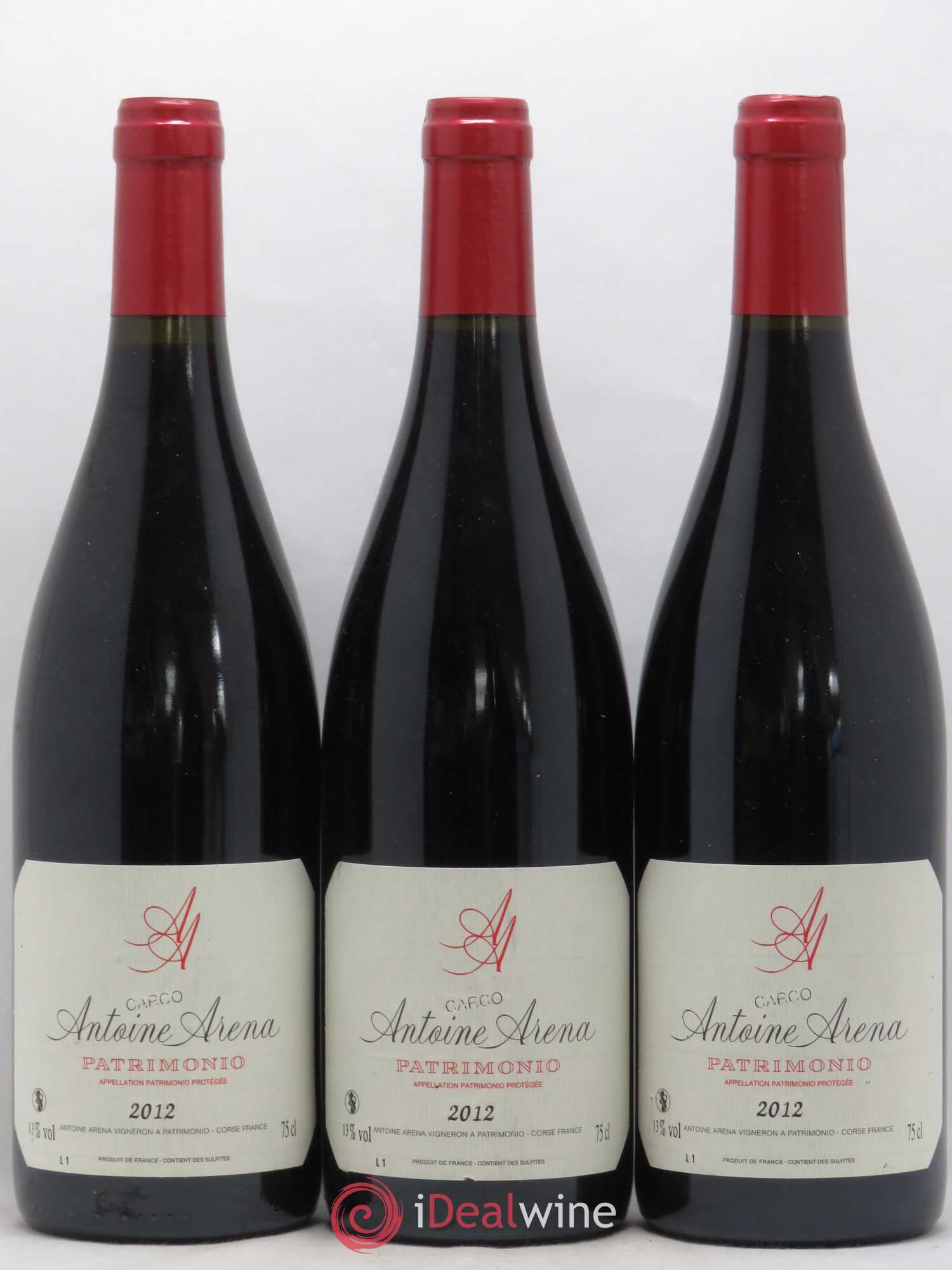 Patrimonio Carco Antoine Arena 2012 - Lot de 3 bouteilles - 0