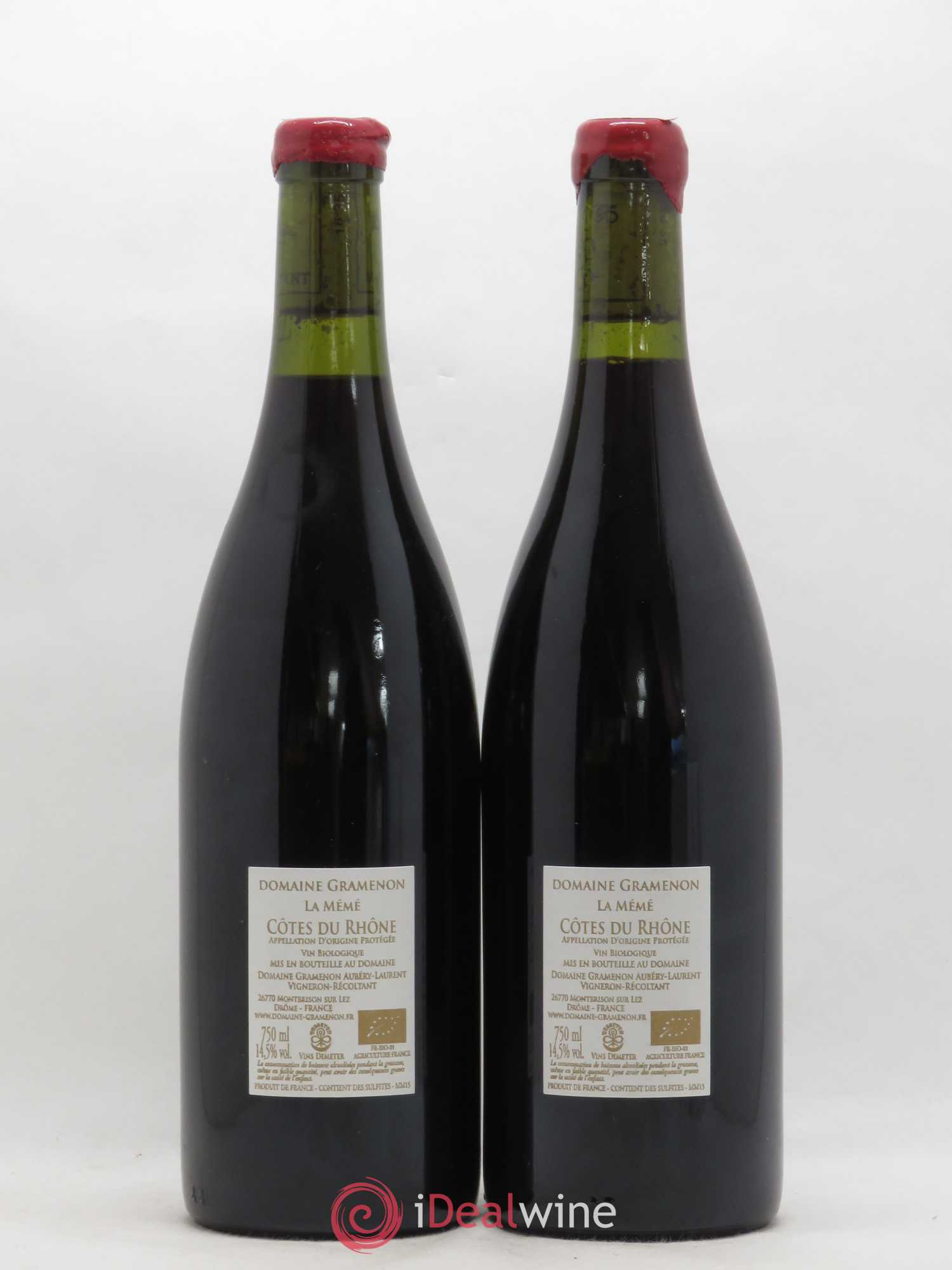 Côtes-du-Rhône La Mémé Ceps Centenaires Gramenon (Domaine) 2015 - Lotto di 2 bottiglie - 1