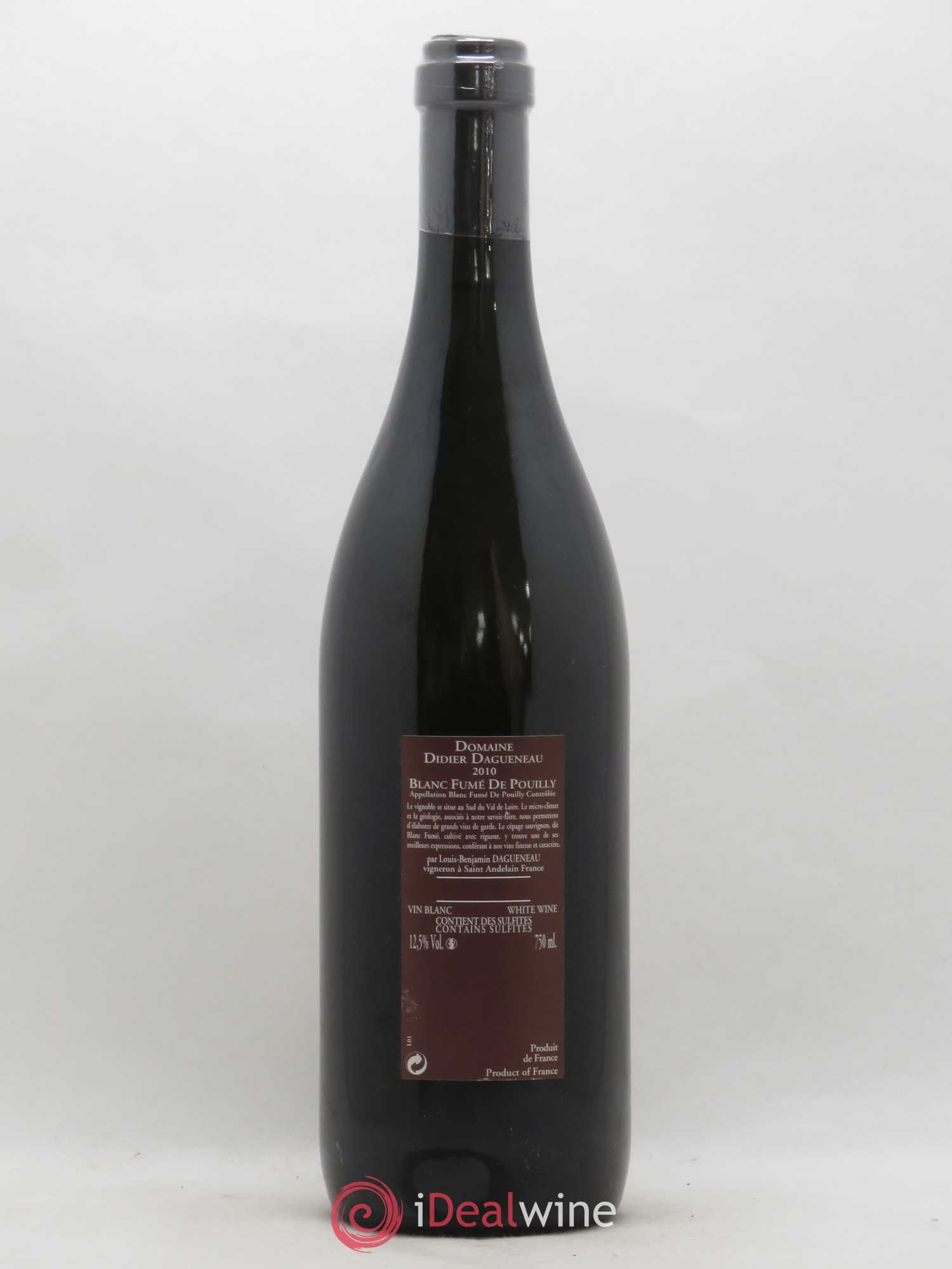Vin de France (anciennement Pouilly-Fumé) Pur Sang Dagueneau (Domaine Didier - Louis-Benjamin) 2010 - Lot de 1 bouteille - 1