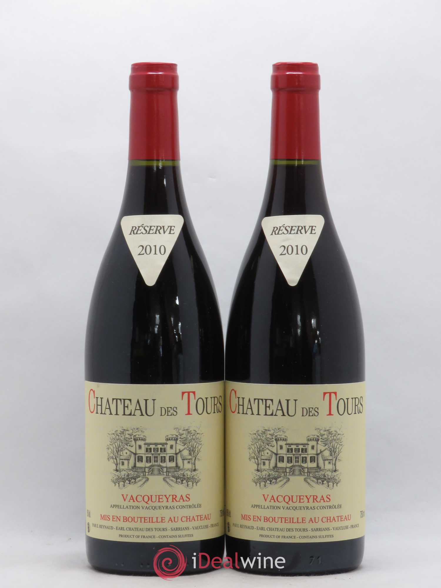 Vacqueyras Château des Tours Emmanuel Reynaud 2010 - Lot de 2 bouteilles - 0