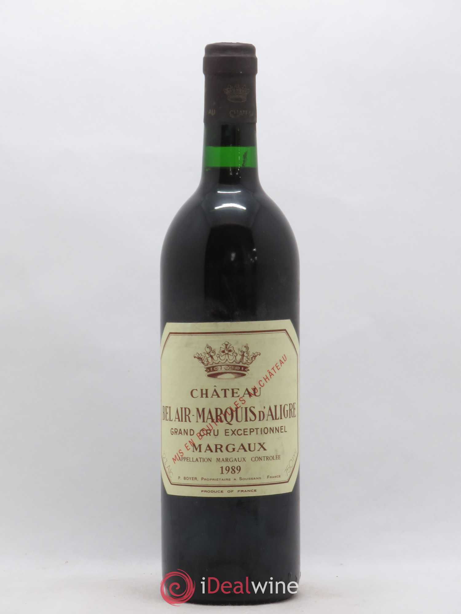 Château Bel Air Marquis d'Aligre 1989 - Lot de 1 bouteille - 0