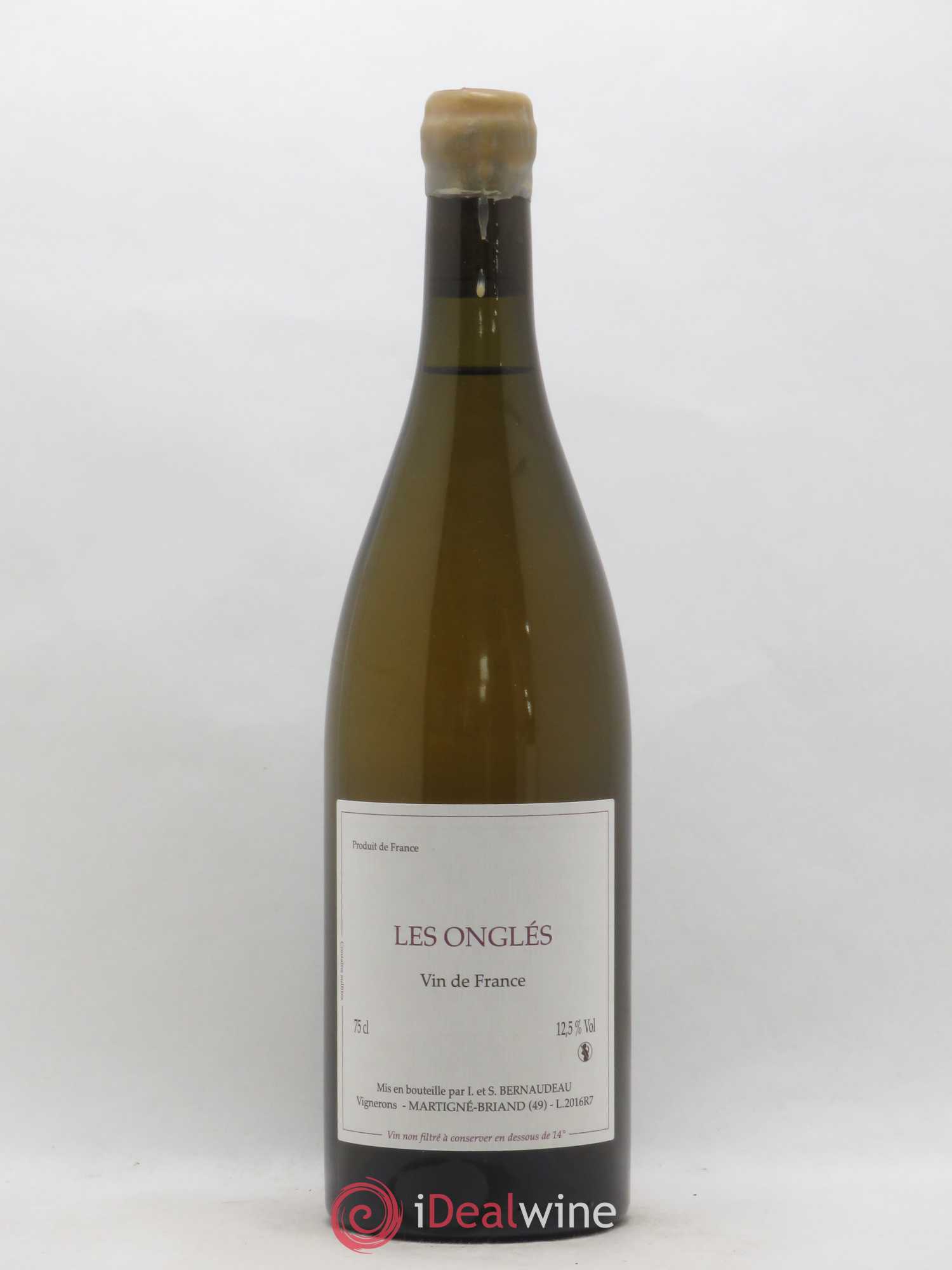 Vin de France Les Onglés Stéphane Bernaudeau 2016 - Lot de 1 bouteille - 0