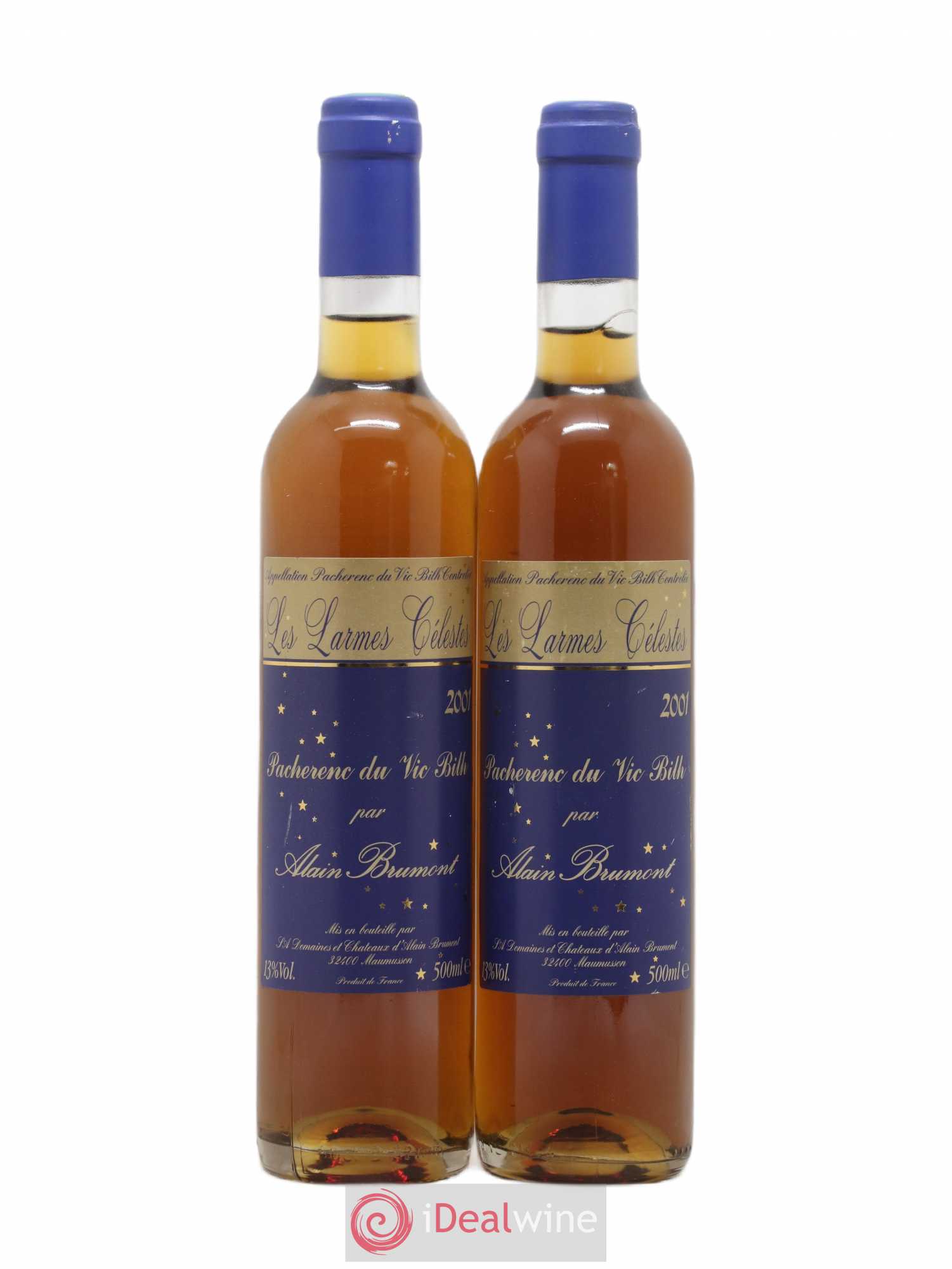 Pacherenc du Vic-Bilh Larmes Celestes Alain Brumont 50cl 2001 - Lotto di 2 bottiglie - 0