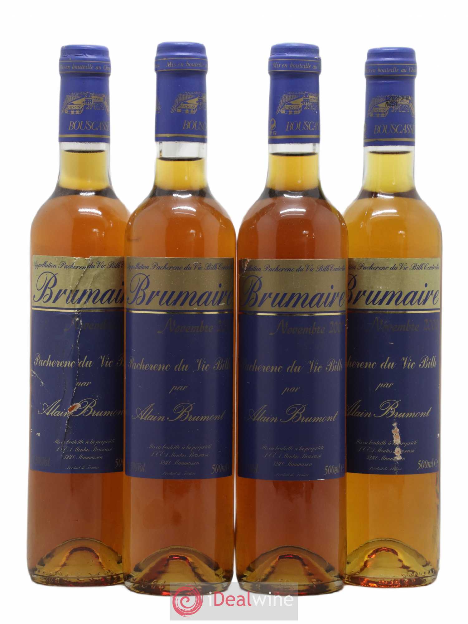 Pacherenc du Vic-Bilh Brumaire Alain Brumont 50cl 2000 - Lotto di 4 bottiglie - 0