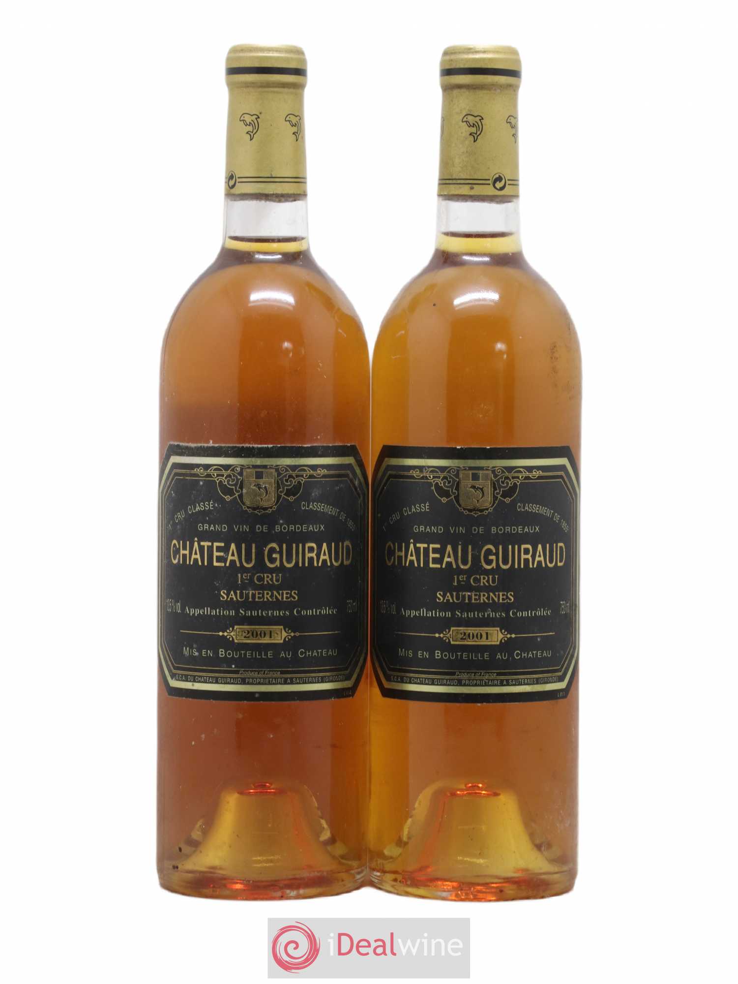 Château Guiraud 1er Grand Cru Classé 2001 - Lotto di 2 bottiglie - 0