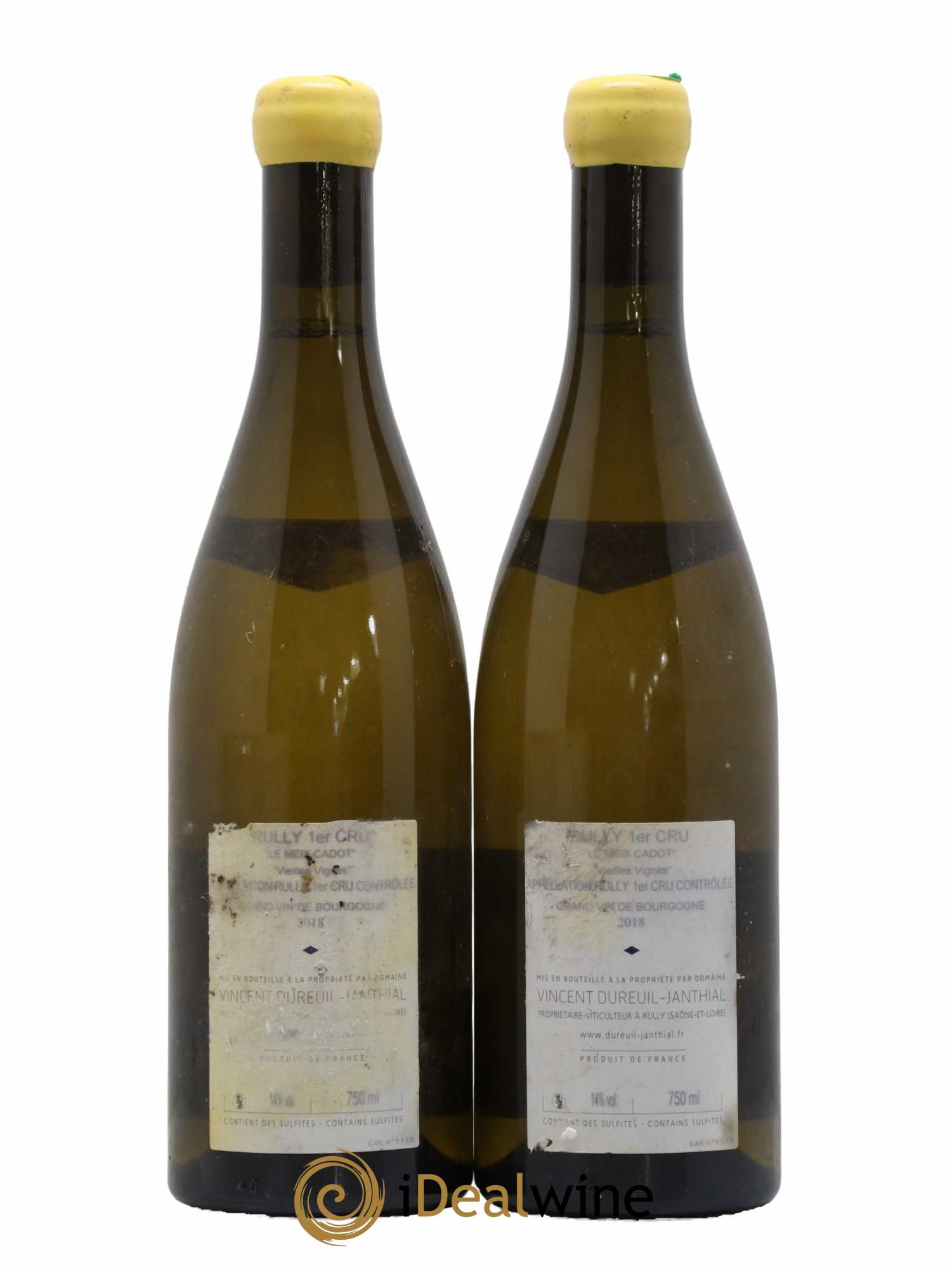 Rully 1er Cru Le Meix Cadot Vieilles Vignes Vincent Dureuil-Janthial 2018 - Lot de 2 bouteilles - 1