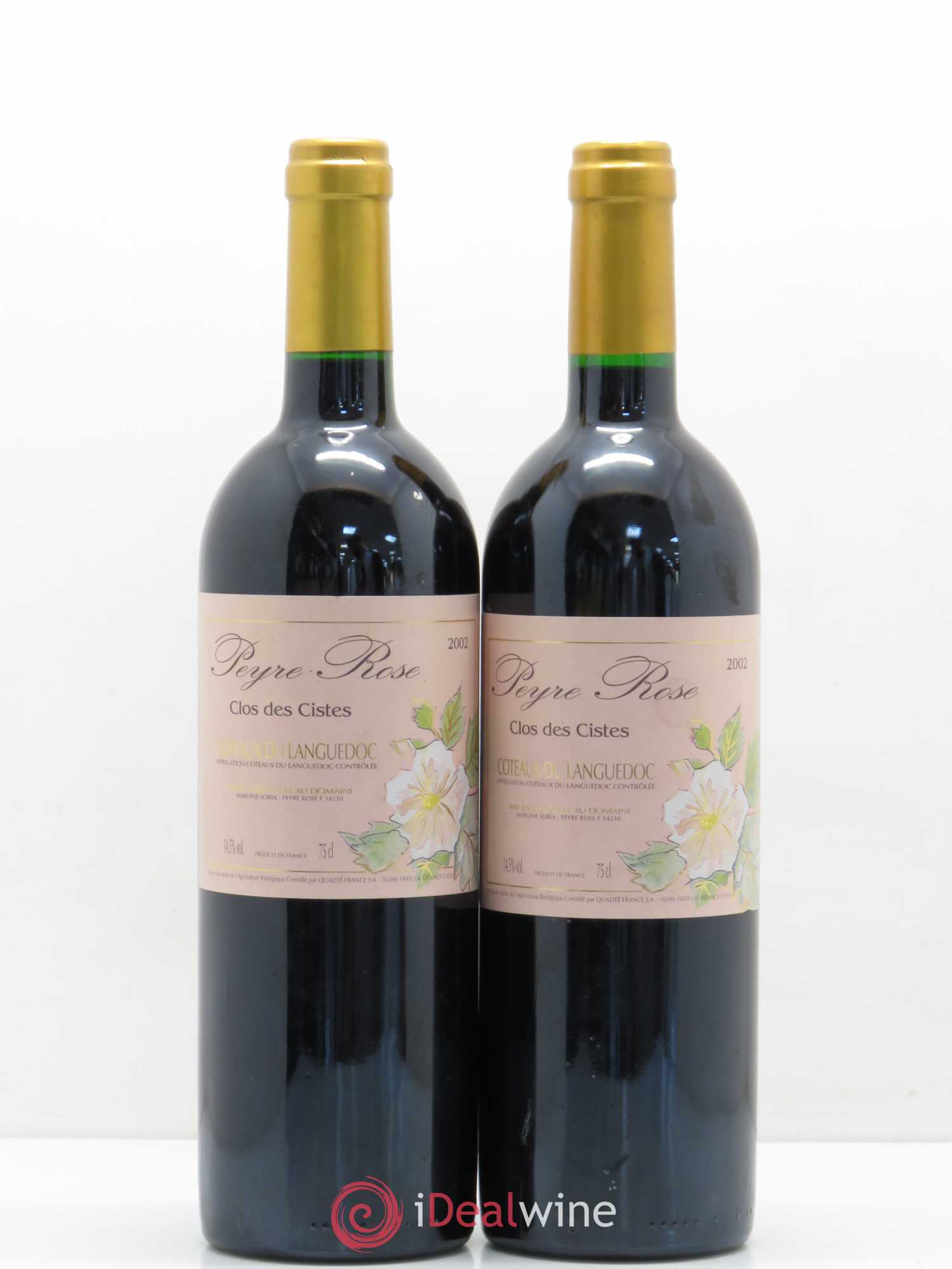 Vin de France (anciennement Coteaux du Languedoc) Domaine Peyre Rose Les Cistes Marlène Soria 2002 - Lot de 2 bouteilles - 0