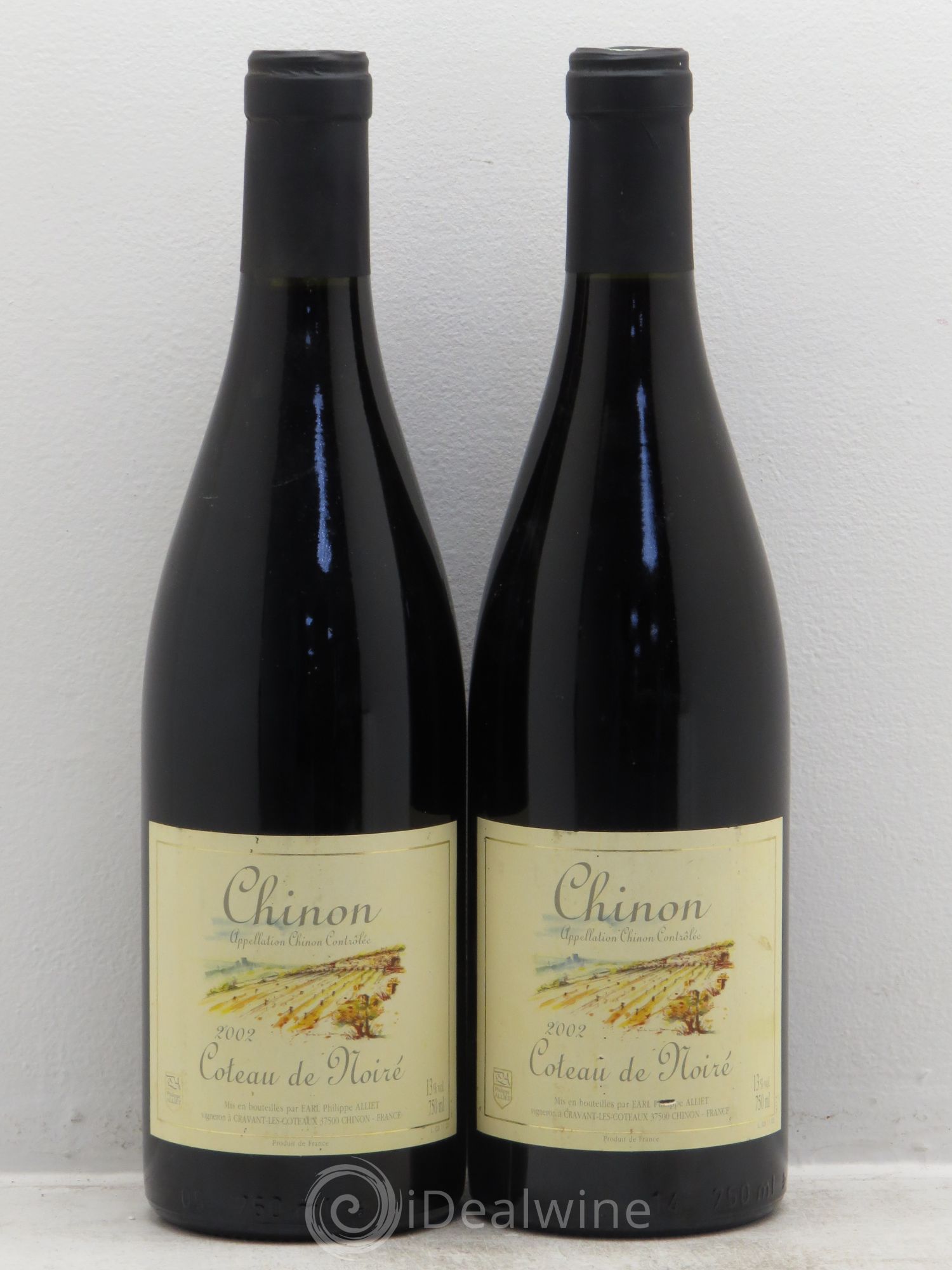 Chinon Coteau de Noiré Philippe Alliet 2002 - Lot de 2 bouteilles - 0