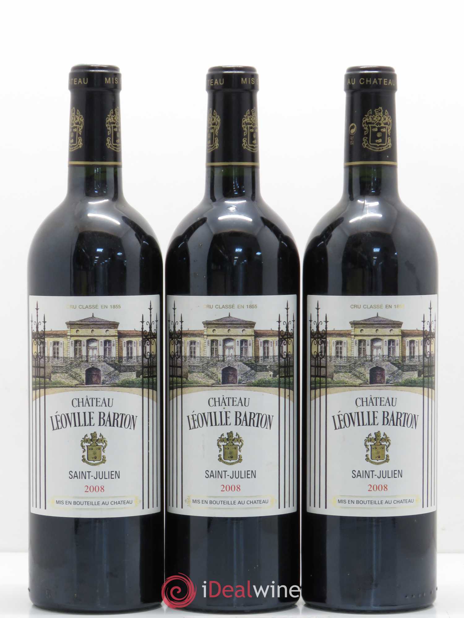 Château Léoville Barton 2ème Grand Cru Classé (sans prix de réserve) 2008 - Lot de 3 bouteilles - 0