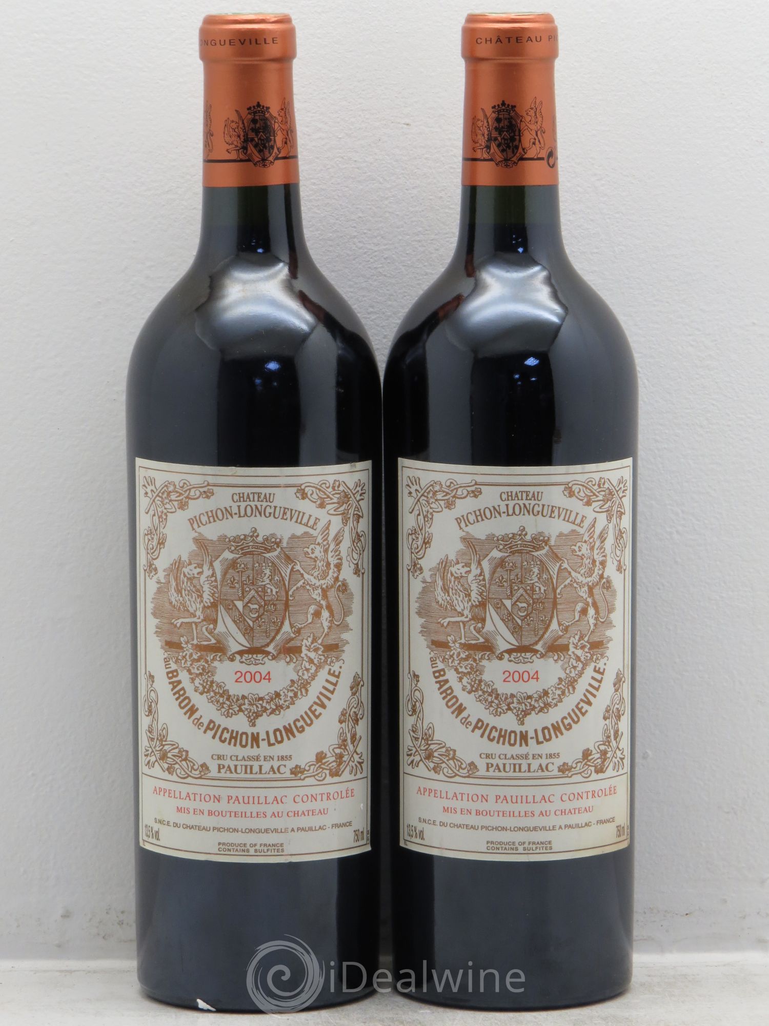 Pichon Longueville Baron 2ème Grand Cru Classé 2004 - Lot de 2 bouteilles - 0