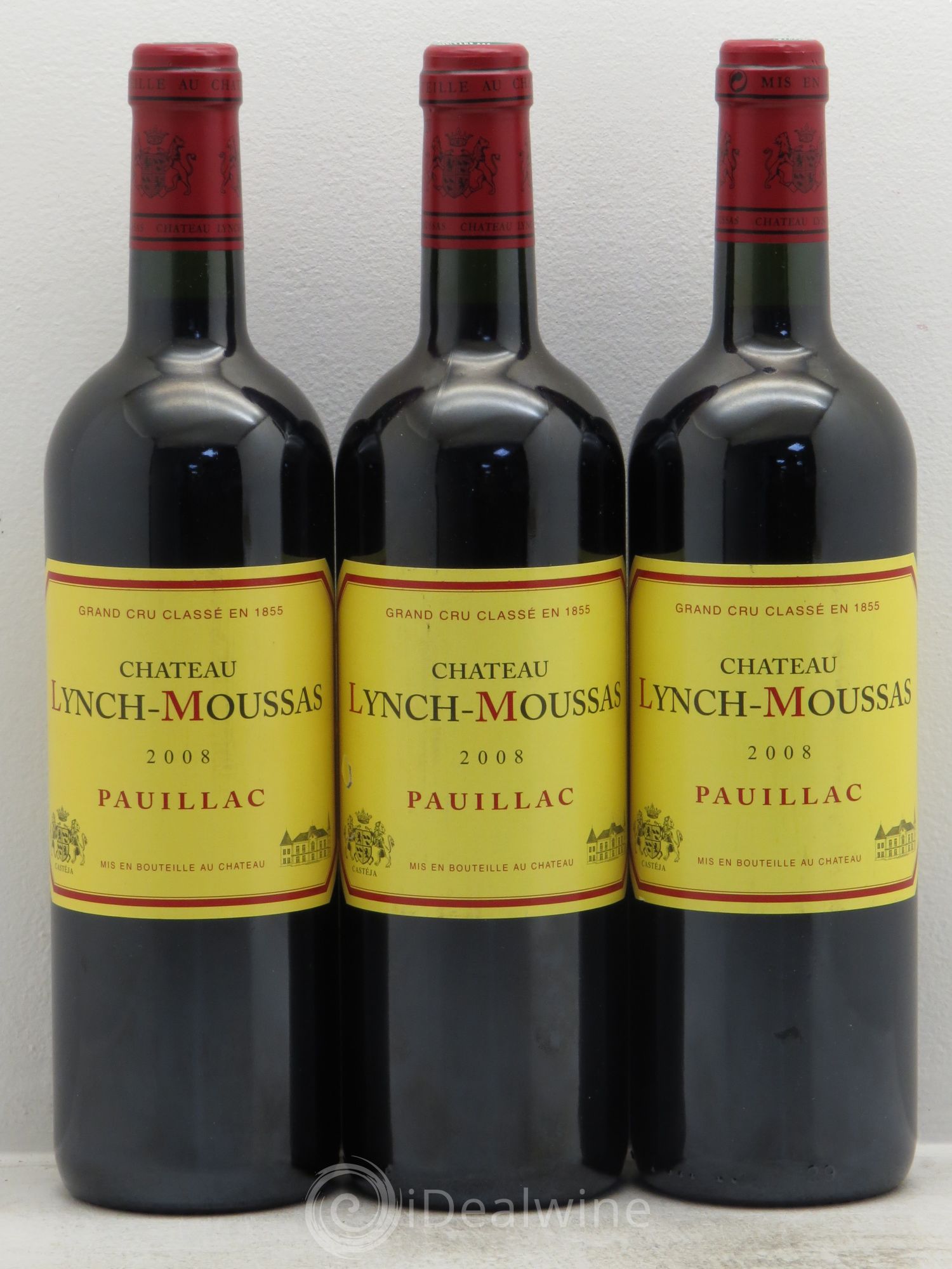 Château Lynch Moussas 5ème Grand Cru Classé 2008 - Lot de 3 bouteilles - 0