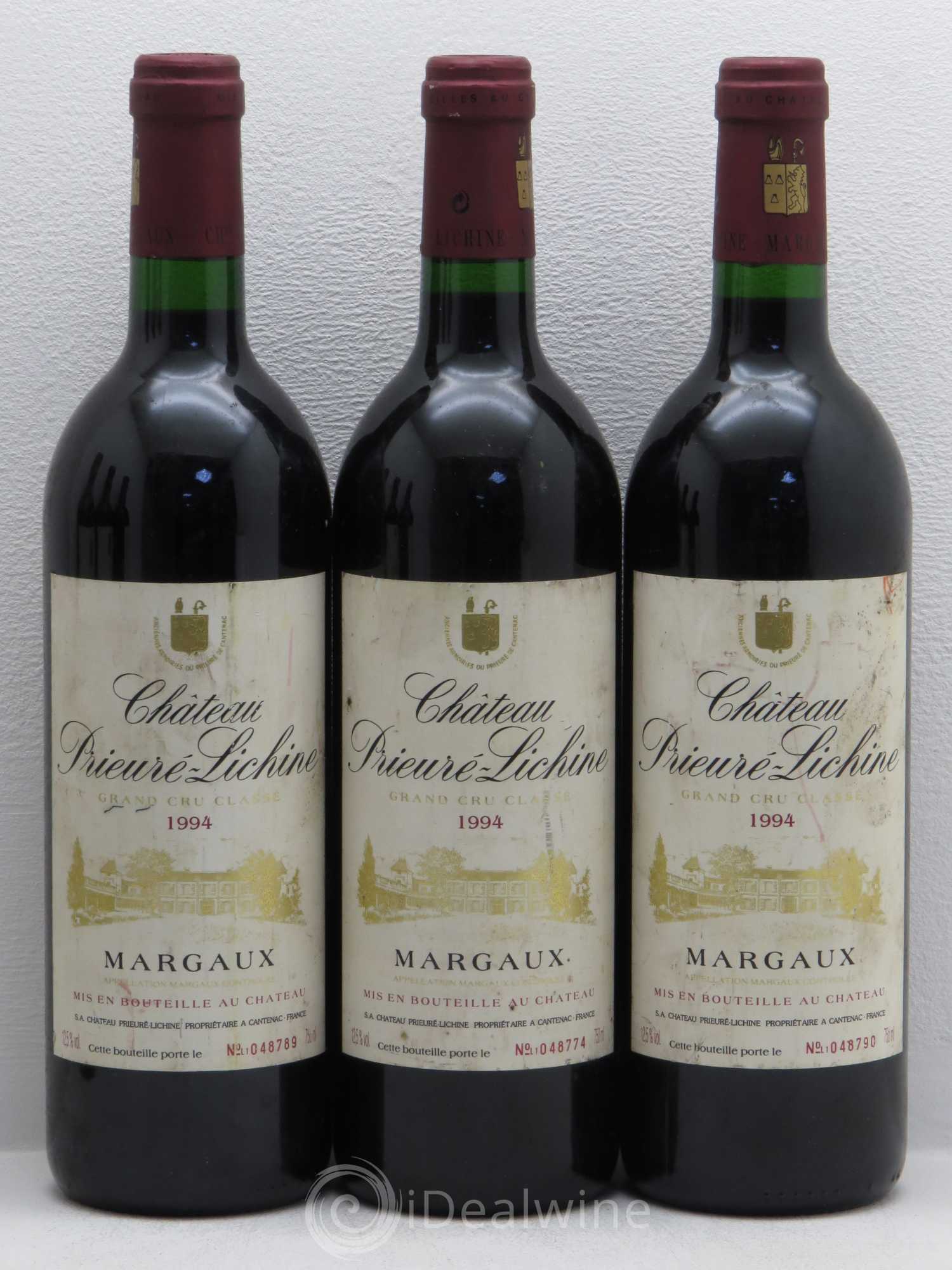 Château Prieuré Lichine 4ème Grand Cru Classé 1994 - Lot de 6 bouteilles - 1