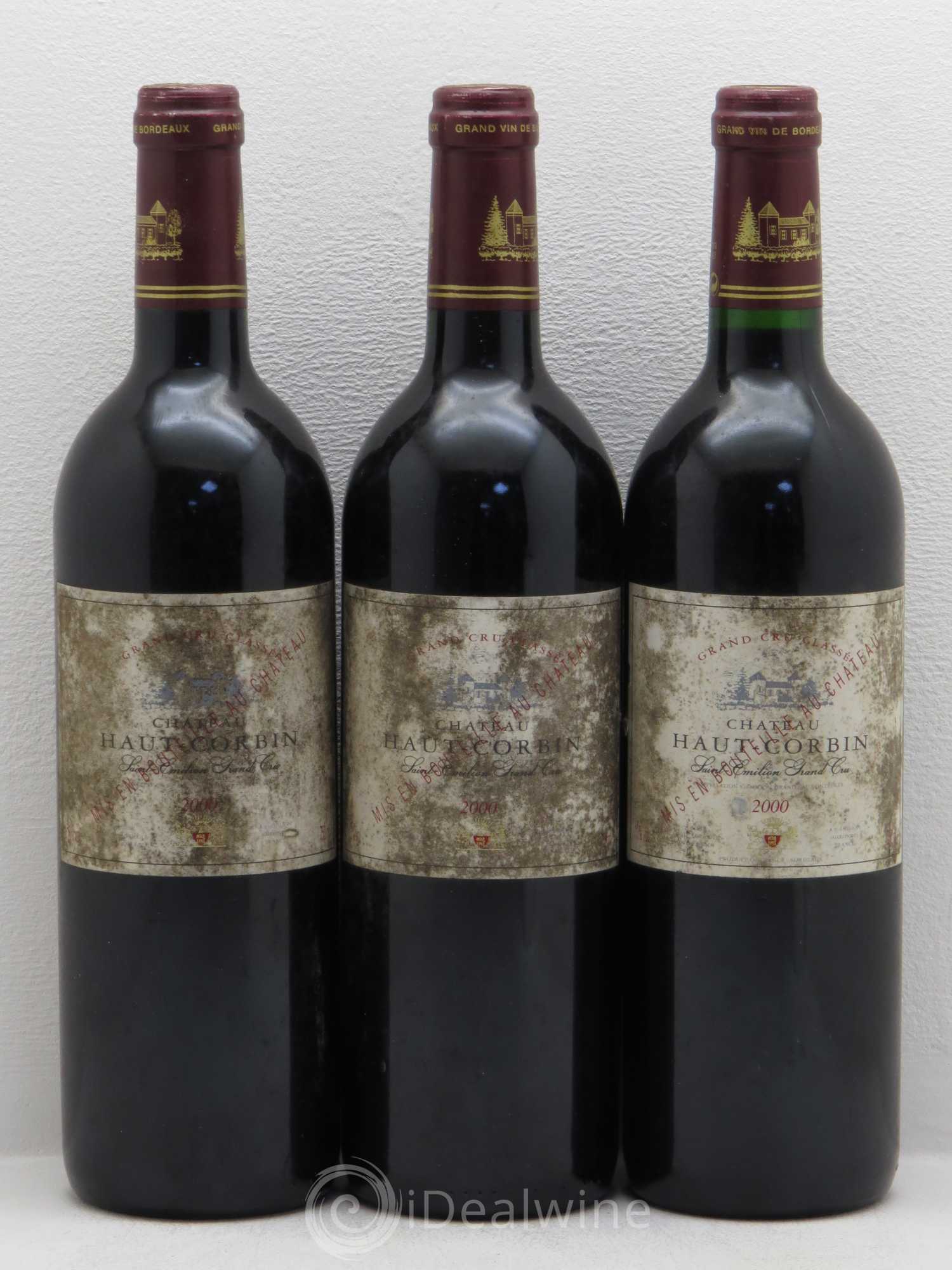 Château Haut Corbin Grand Cru 2000 - Lot de 3 bouteilles - 0