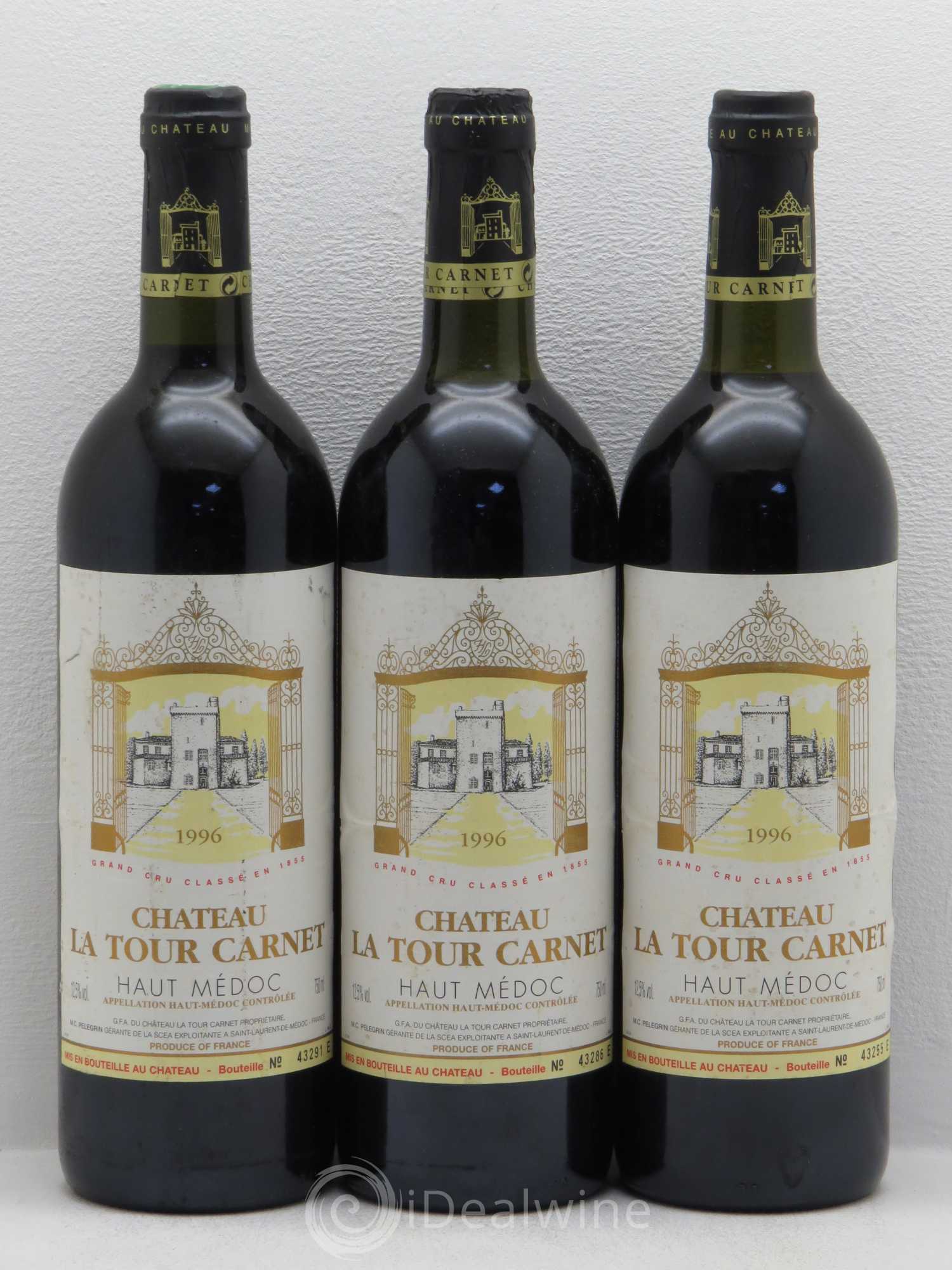 Château la Tour Carnet 4ème Grand Cru Classé 1996 - Lot de 12 bouteilles - 4
