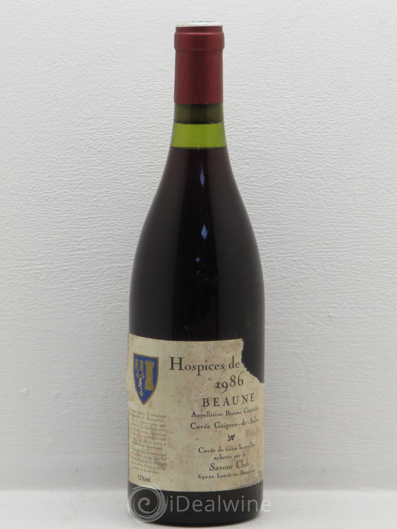 Beaune Hospices de Beaune Guigone De Salins Savour Club 1986 - Posten von 1 Flasche - 0