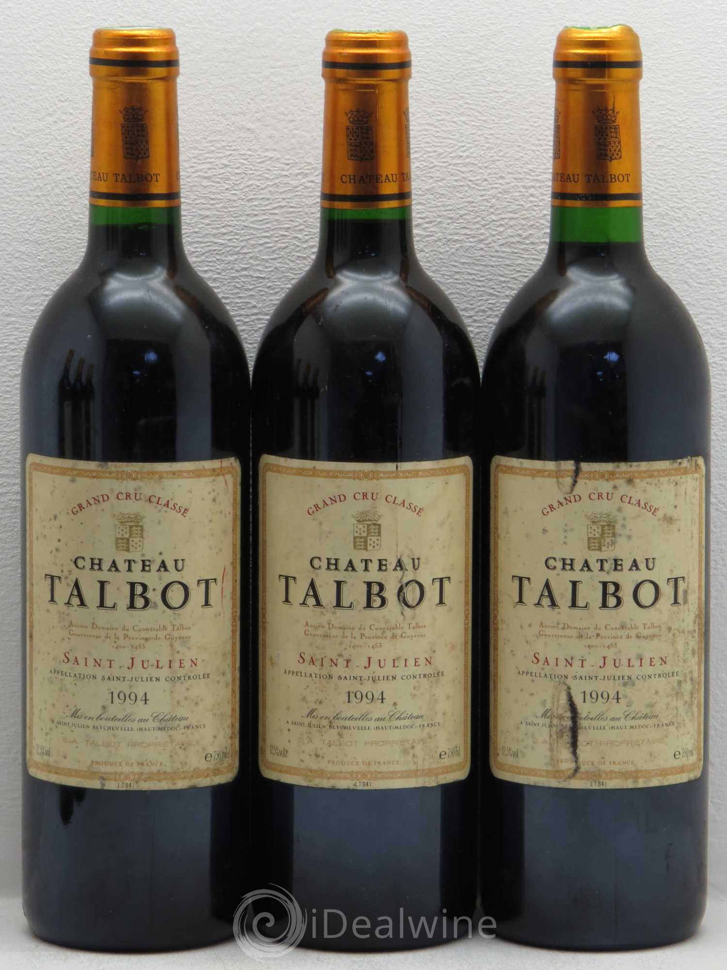 Château Talbot 4ème Grand Cru Classé 1994 - Lot de 6 bouteilles - 1