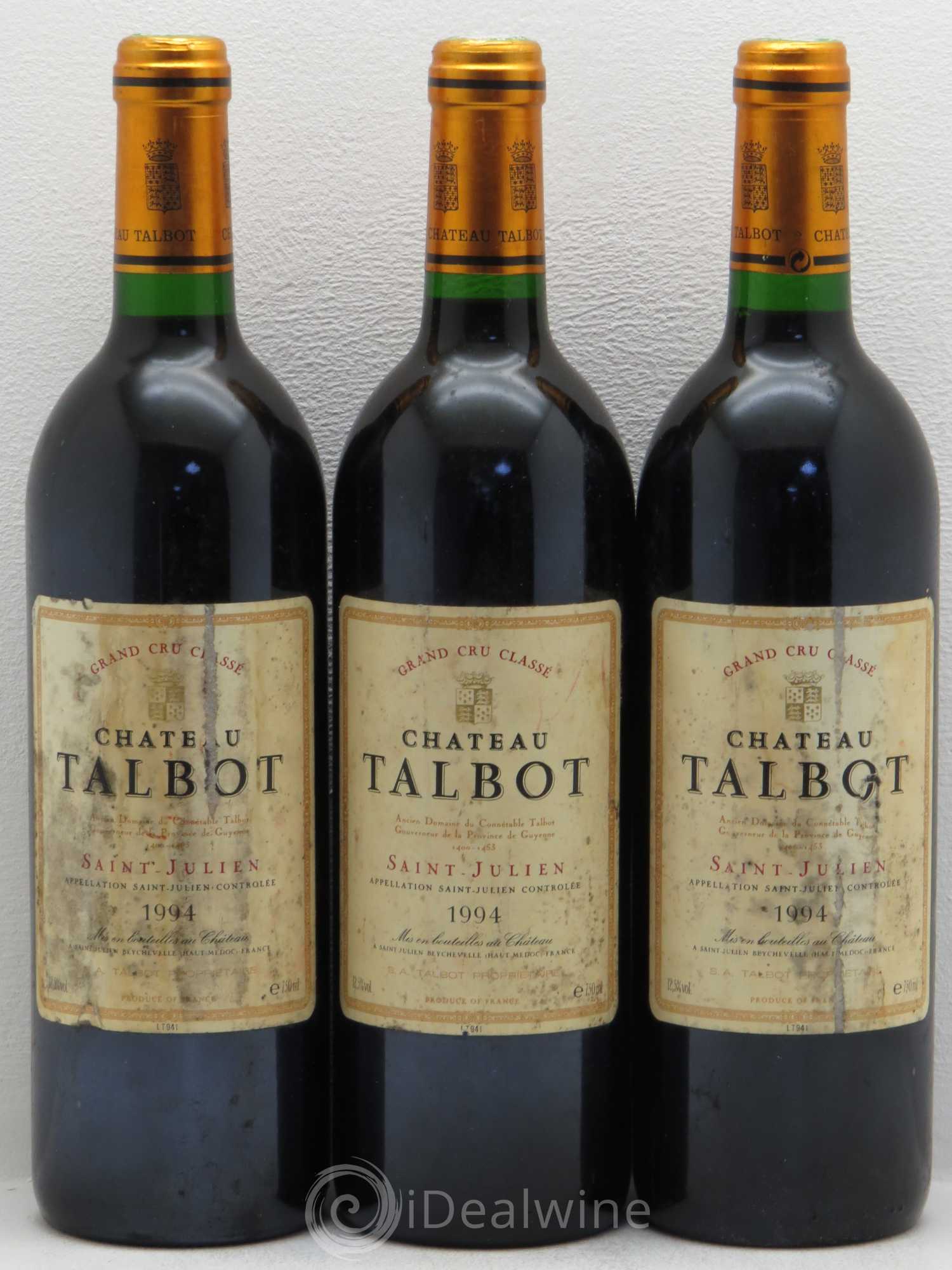 Château Talbot 4ème Grand Cru Classé 1994 - Lot de 6 bouteilles - 2