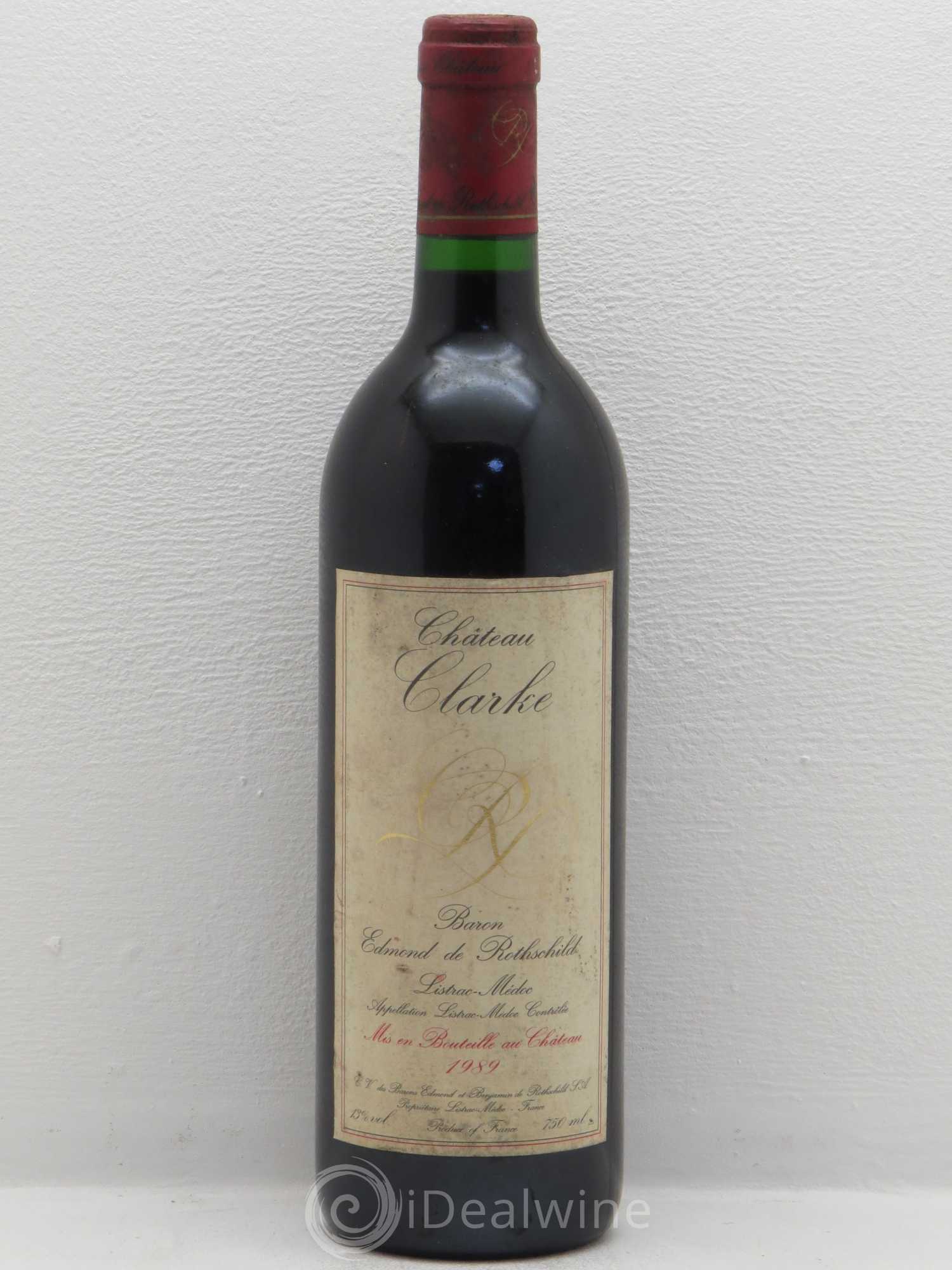 Château Clarke 1989 - Lot de 1 bouteille - 0