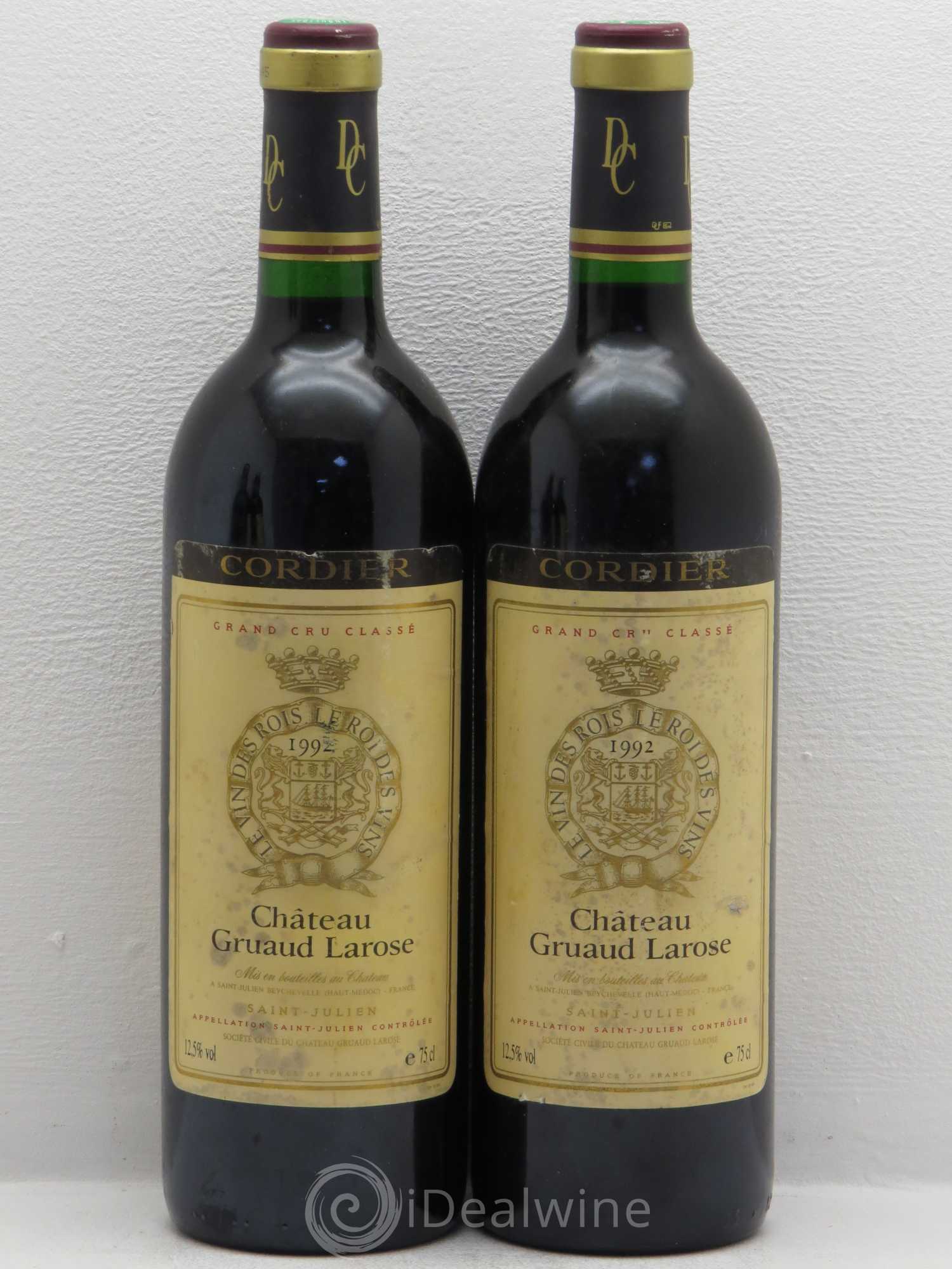 Château Gruaud Larose 2ème Grand Cru Classé 1992 - Lot de 4 bouteilles - 1
