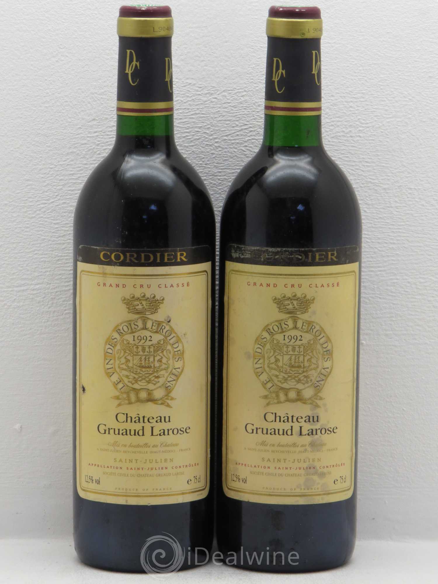 Château Gruaud Larose 2ème Grand Cru Classé 1992 - Lot de 4 bouteilles - 2