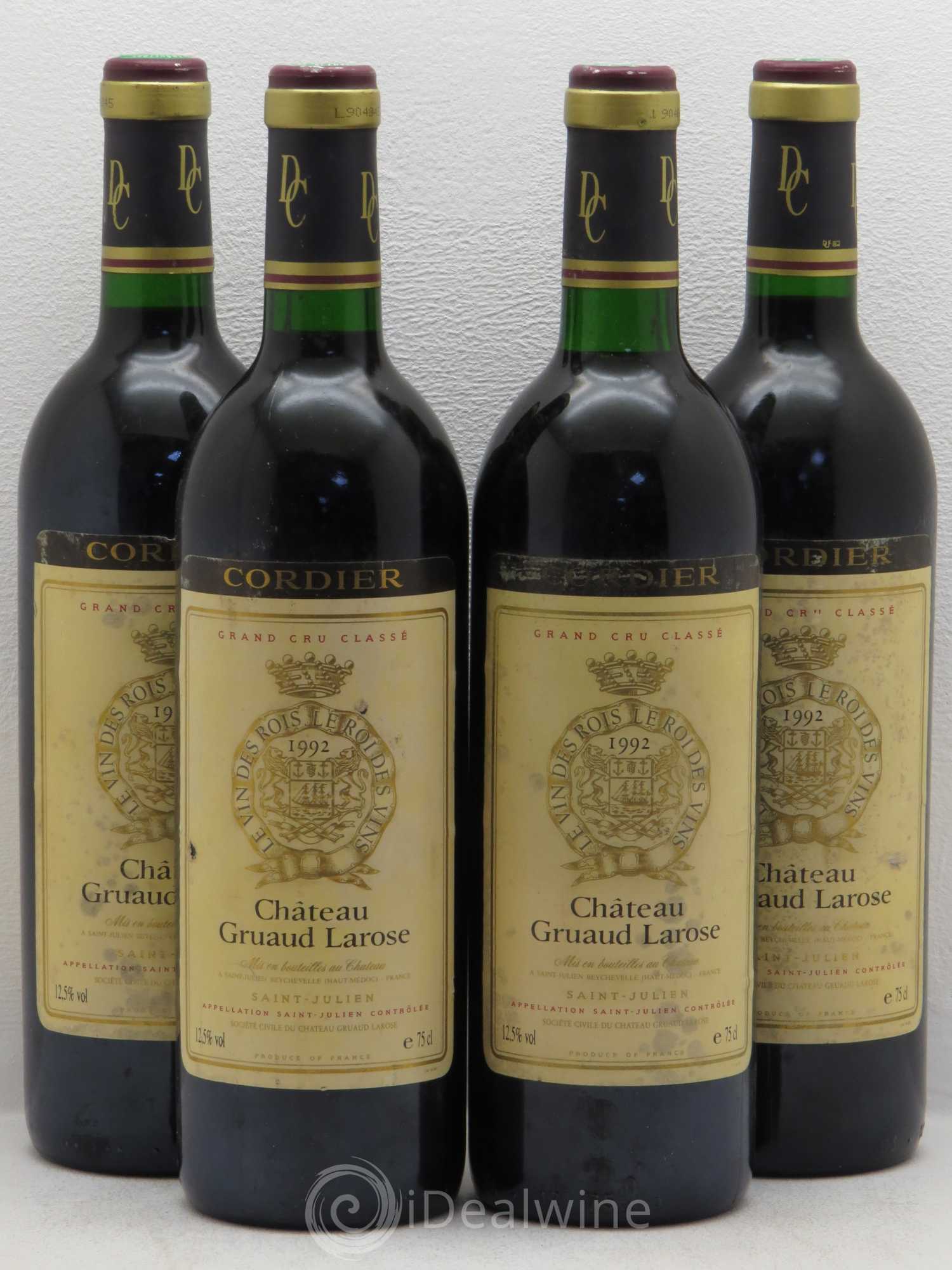 Château Gruaud Larose 2ème Grand Cru Classé 1992 - Lot de 4 bouteilles - 0