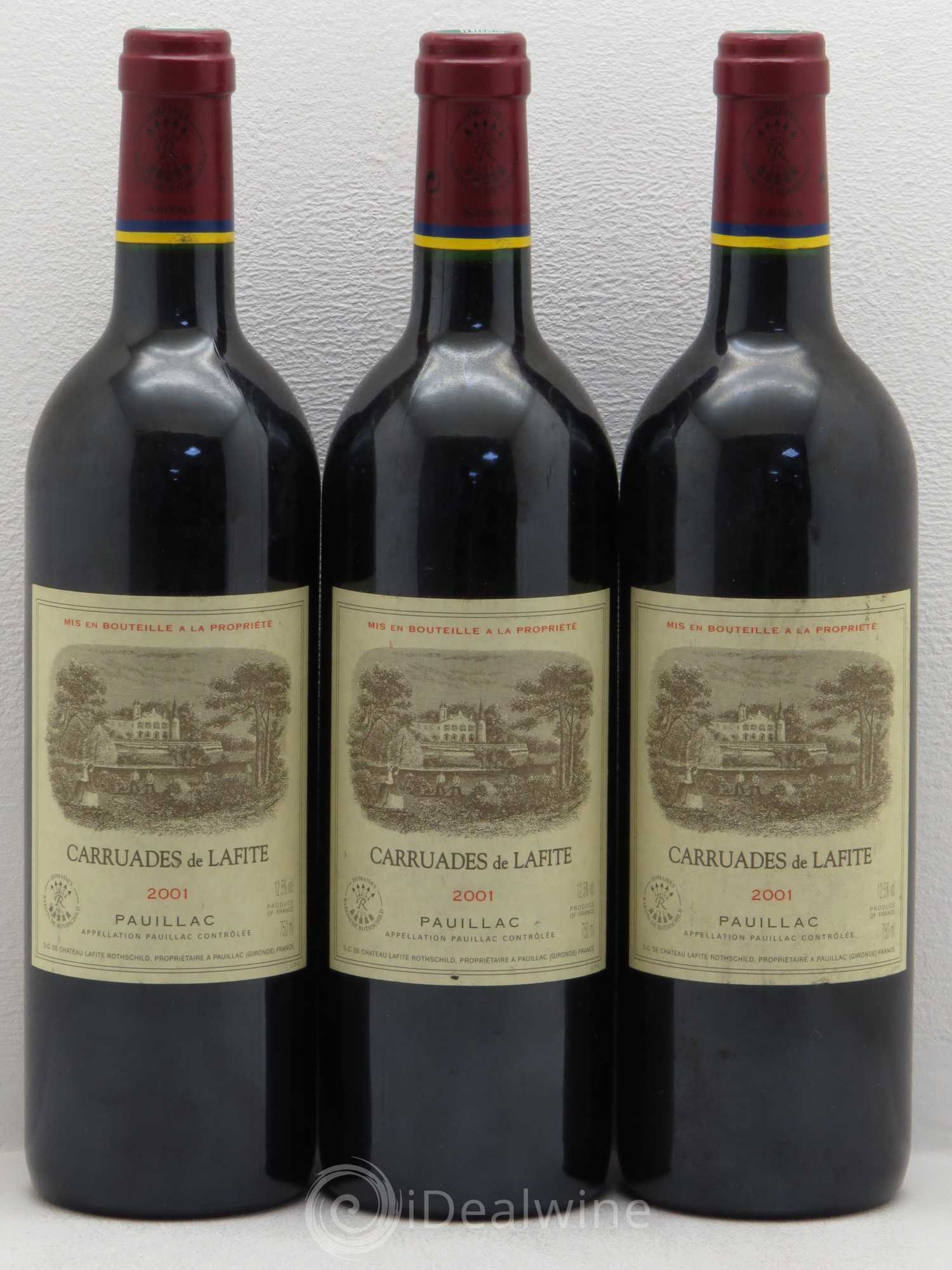 Carruades de Lafite Rothschild Second Vin 2001 - Lot de 3 bouteilles - 0