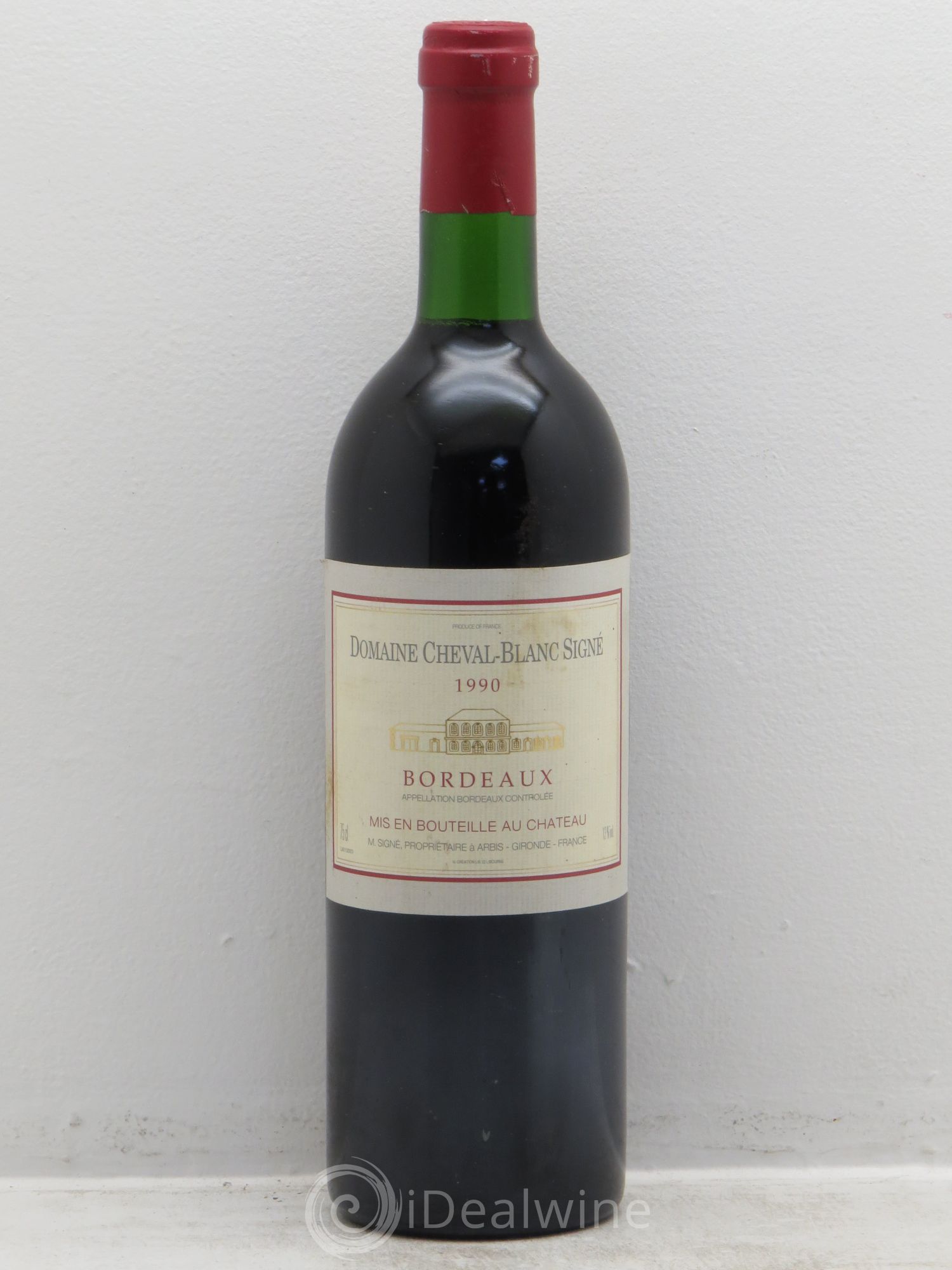 Bordeaux Domaine de cheval blanc signé 1990 - Posten von 1 Flasche - 0