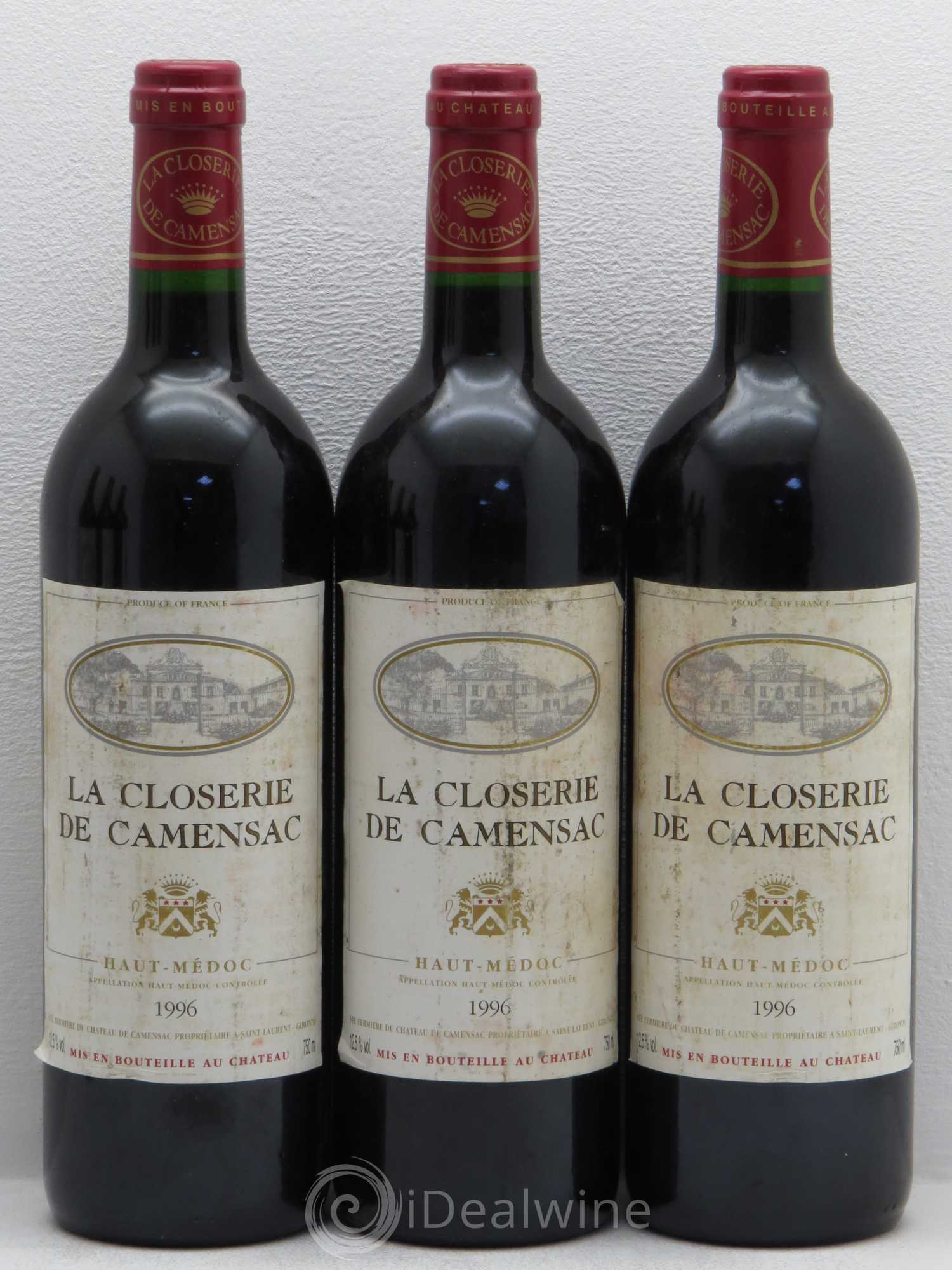 La Closerie de Camensac 1996 - Lot de 6 bouteilles - 1