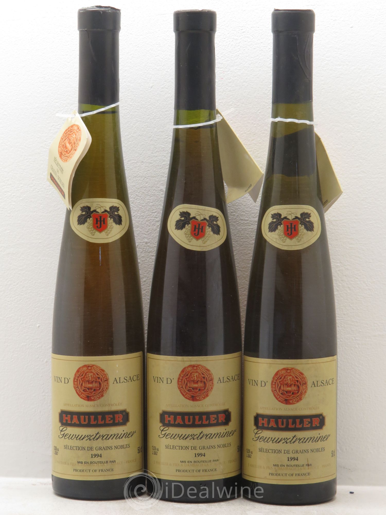 Gewurztraminer Sélection de Grains Nobles Hauller (50cl) 1994 - Lotto di 3 bottiglie - 0