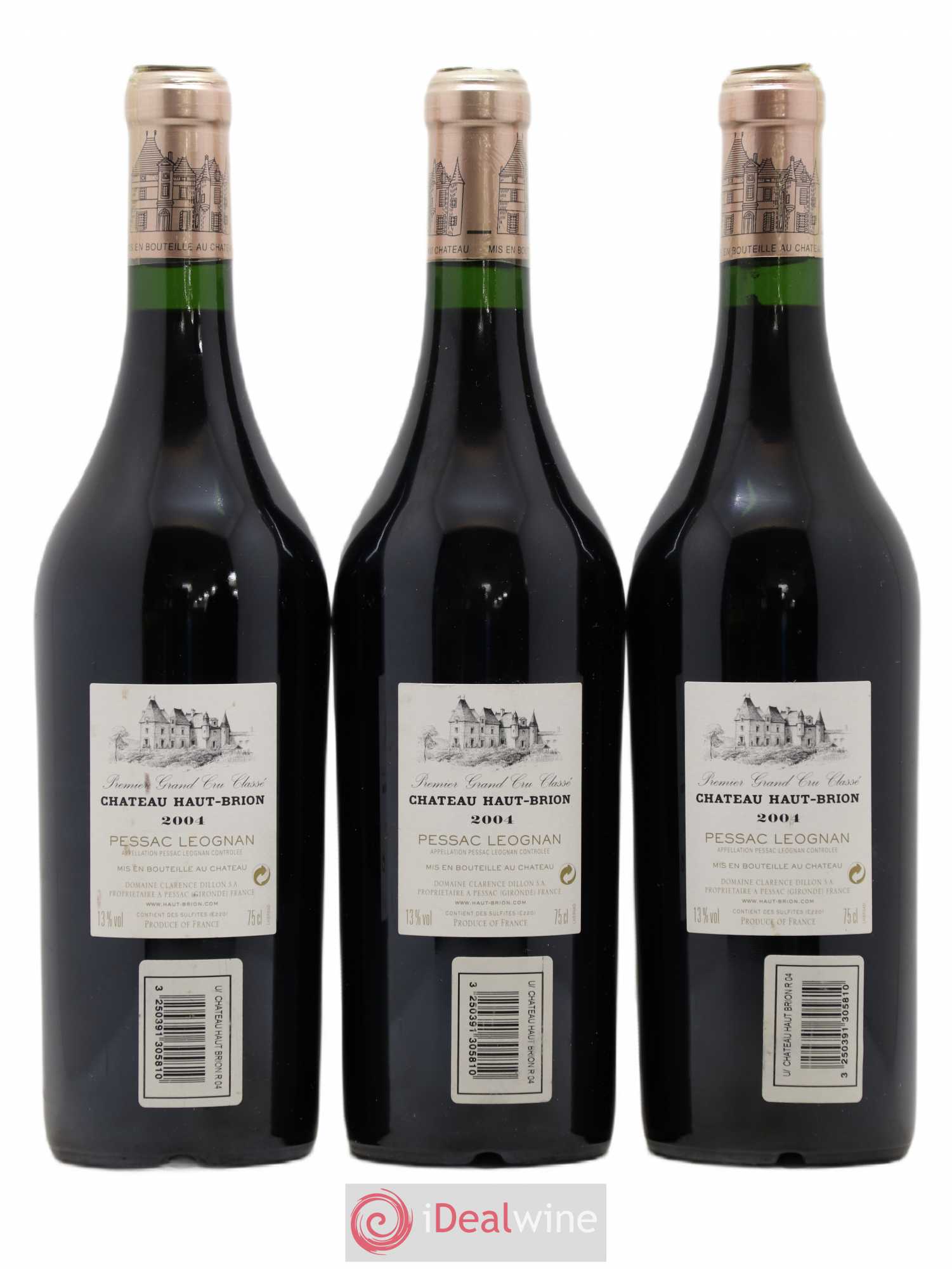 Château Haut Brion 1er Grand Cru Classé 2004 - Lot de 3 bouteilles - 1