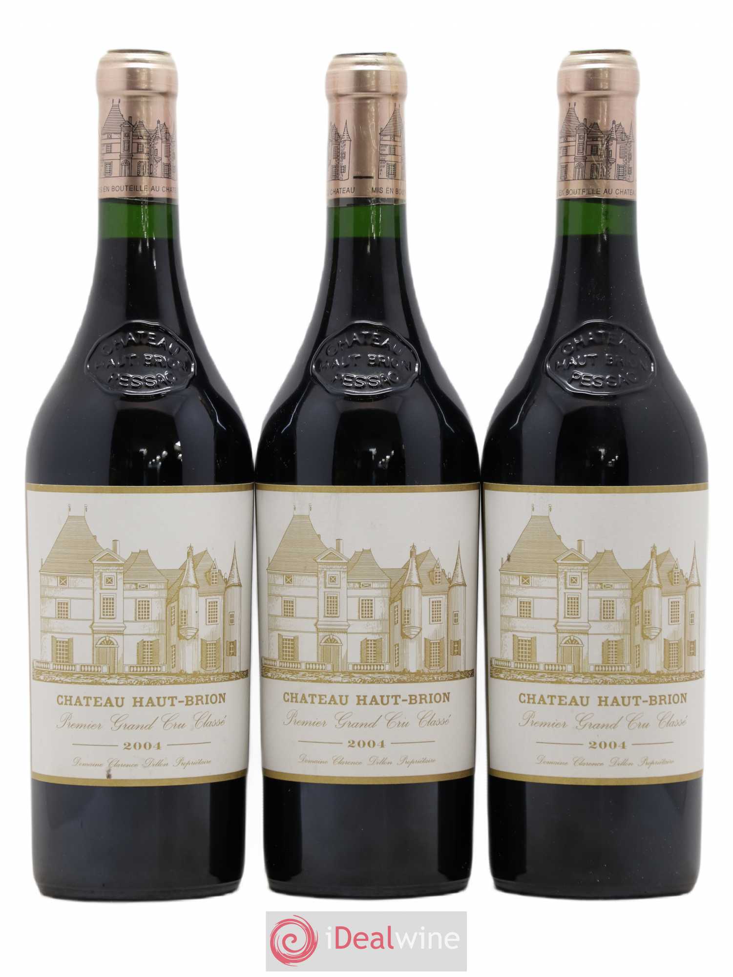 Château Haut Brion 1er Grand Cru Classé 2004 - Lot de 3 bouteilles - 0