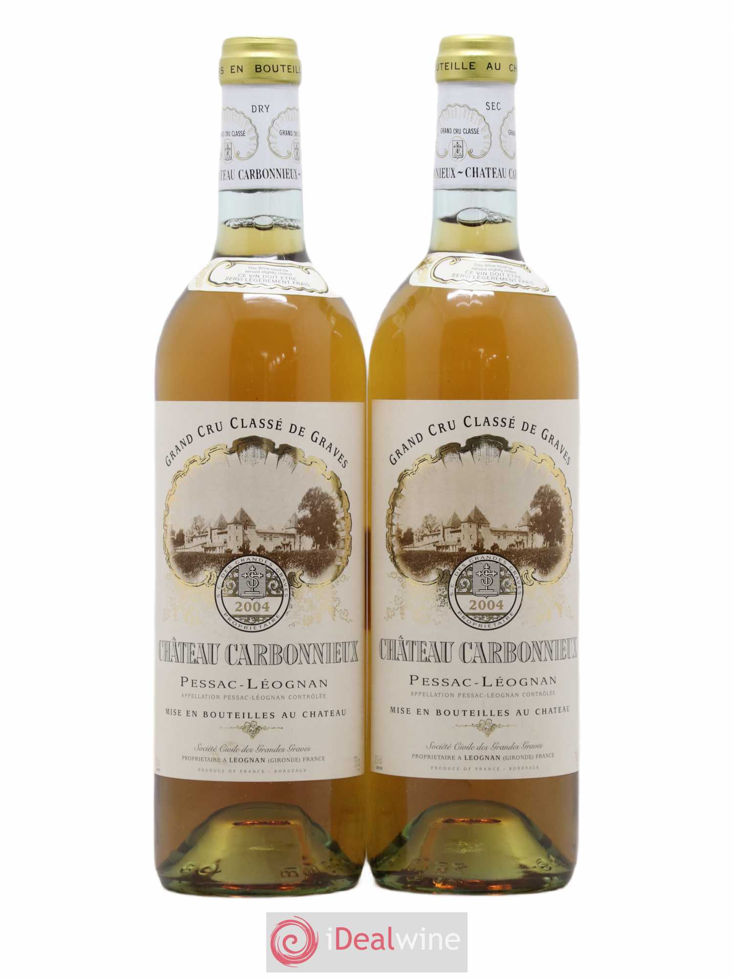 Château Carbonnieux Cru Classé de Graves 2004 - Lot de 2 bouteilles - 0