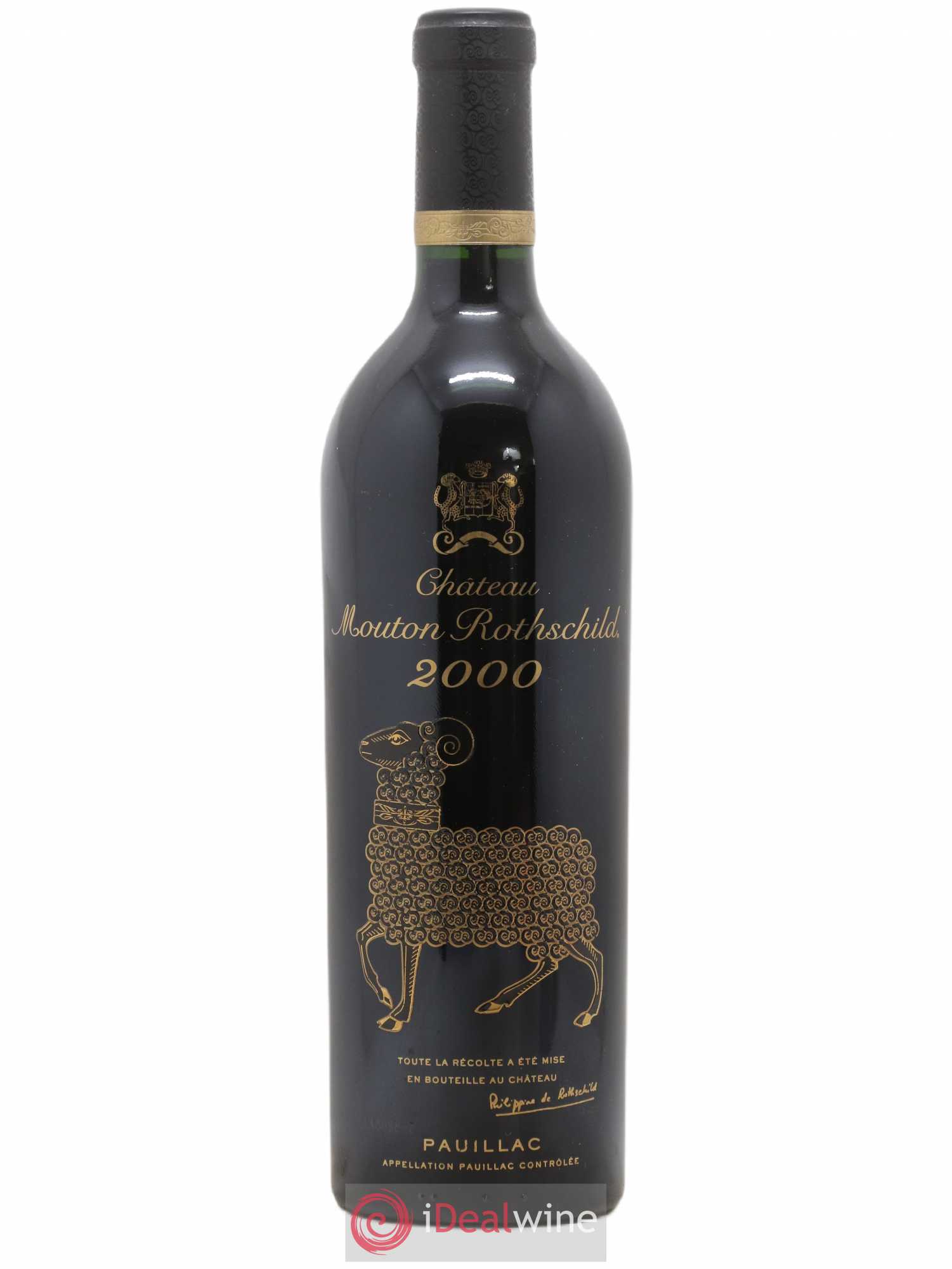 Château Mouton Rothschild 1er Grand Cru Classé 2000 - Lot de 1 bouteille - 0