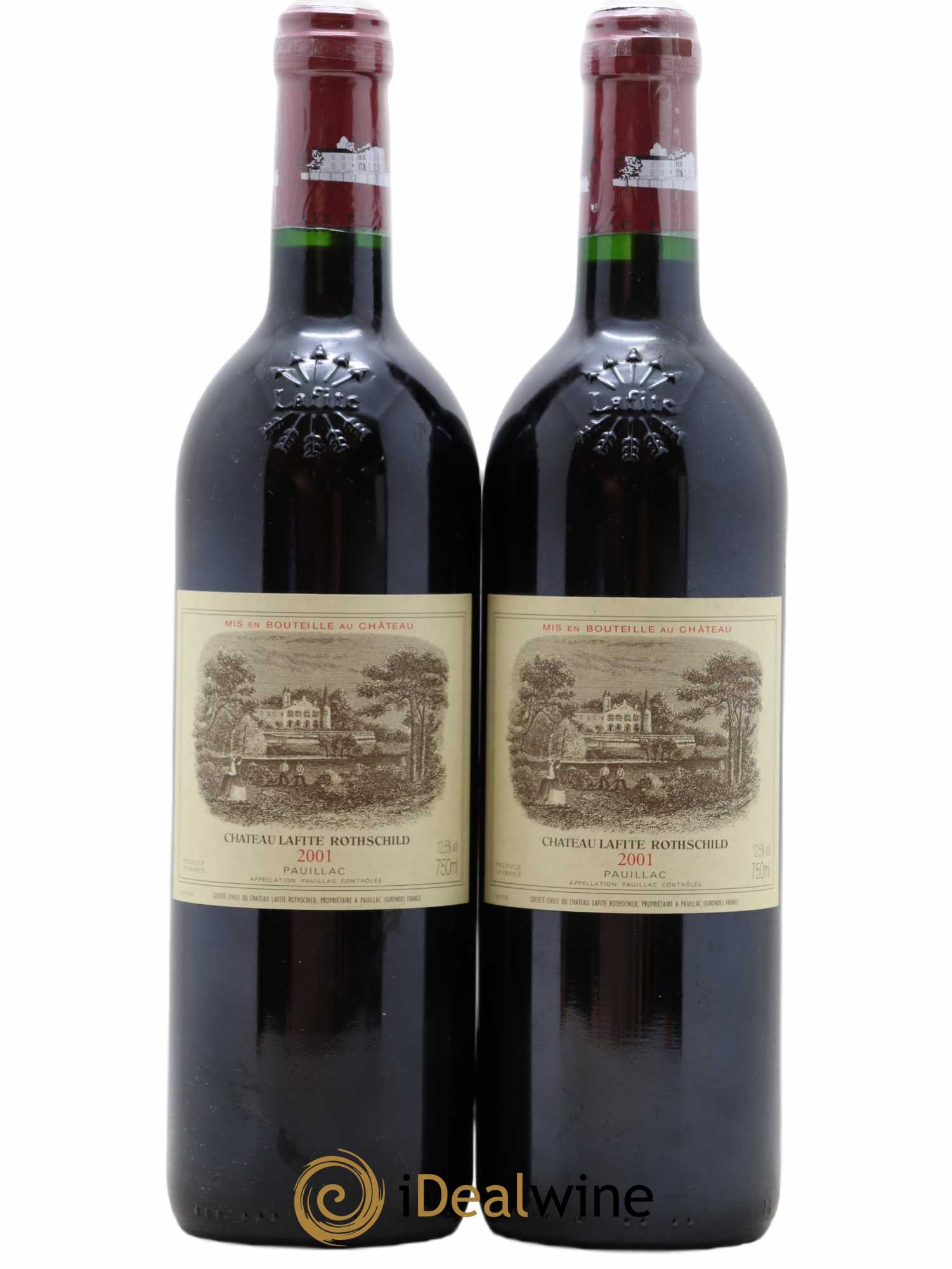 Château Lafite Rothschild 1er Grand Cru Classé 2001 - Lot de 2 bouteilles - 0