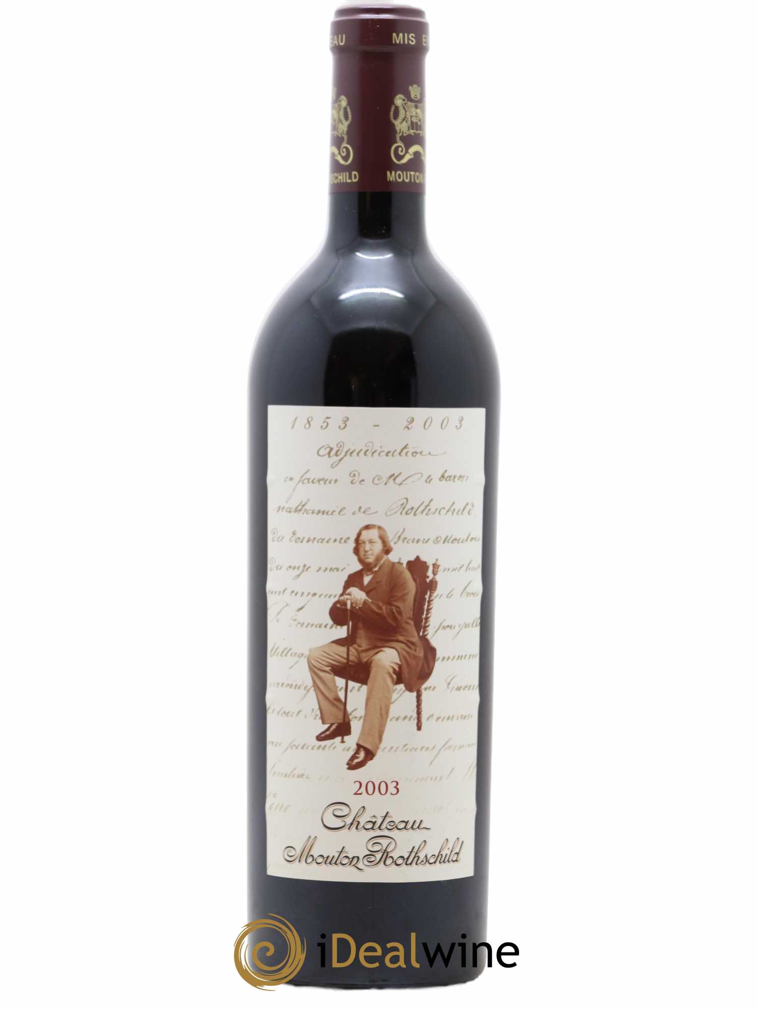 Château Mouton Rothschild 1er Grand Cru Classé 2003 - Lot de 1 bouteille - 0