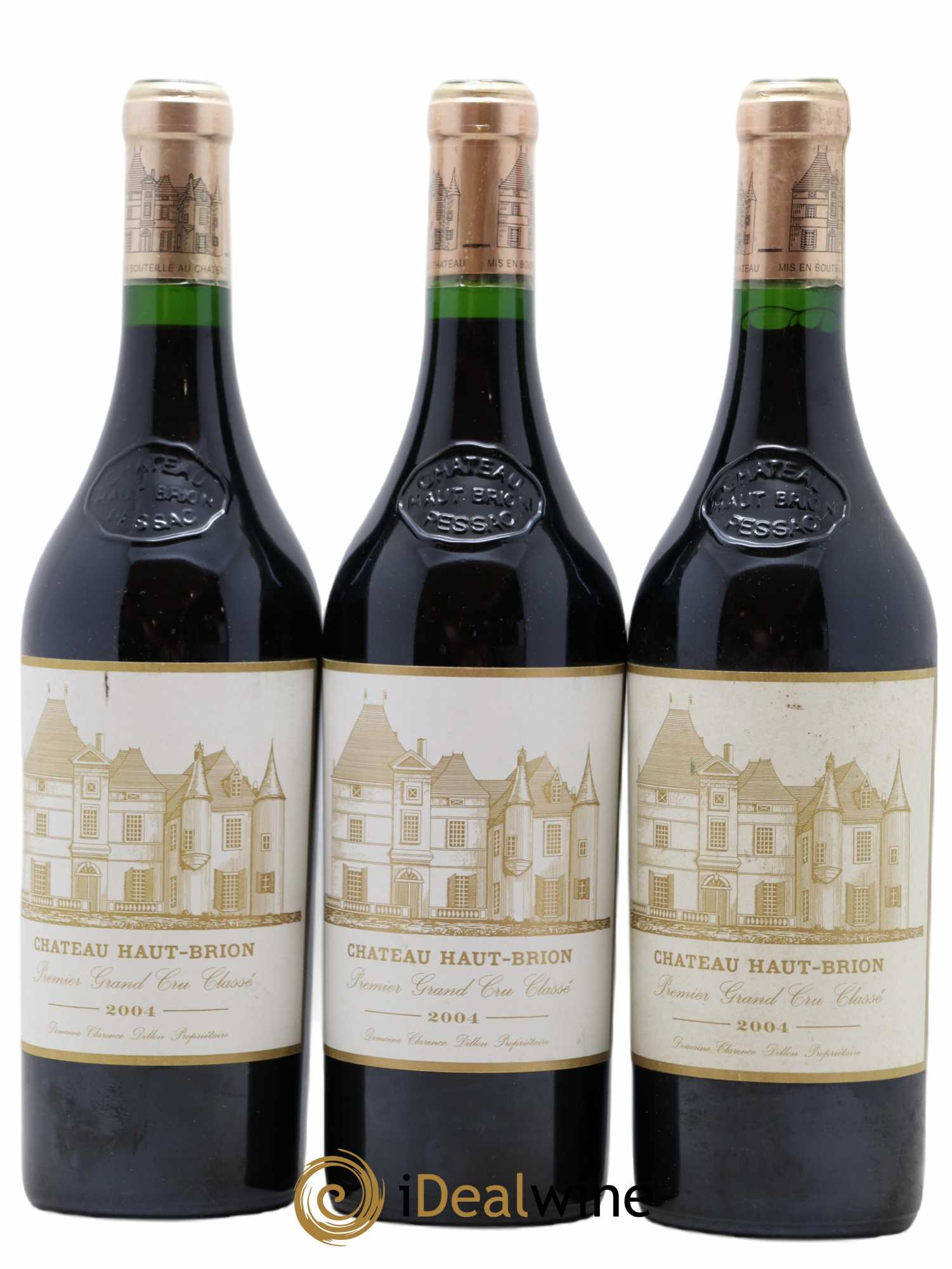 Château Haut Brion 1er Grand Cru Classé 2004 - Lot de 3 bouteilles - 0