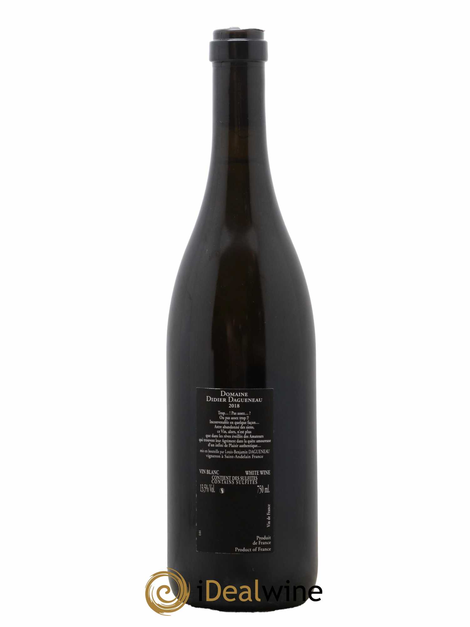 Vin de France (anciennement Pouilly-Fumé) Silex Dagueneau (Domaine Didier - Louis-Benjamin) 2018 - Lot de 1 bouteille - 1