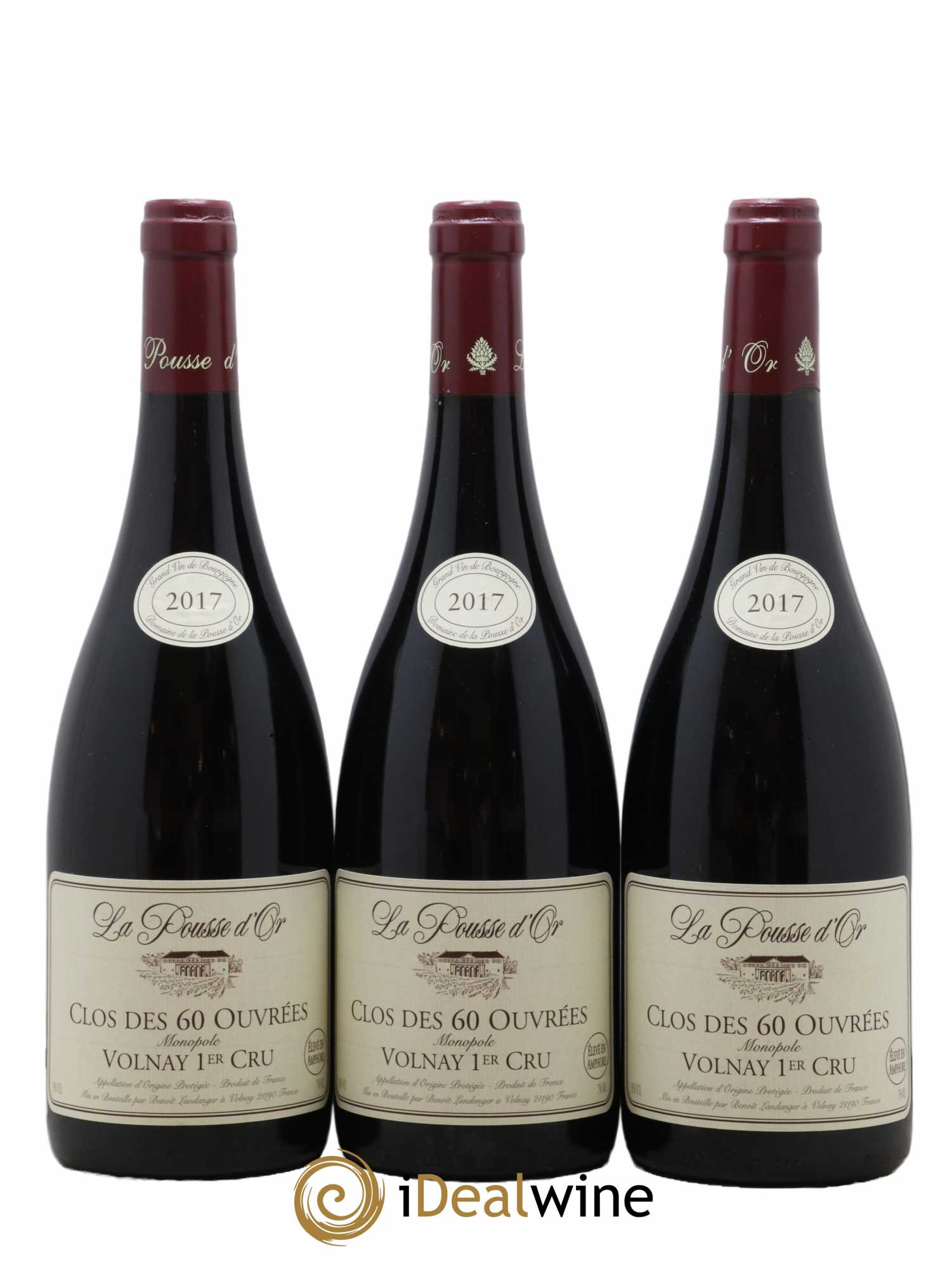 Volnay 1er Cru Clos des 60 ouvrées La Pousse d'Or (Domaine de) 2017 - Lot de 3 bouteilles - 0