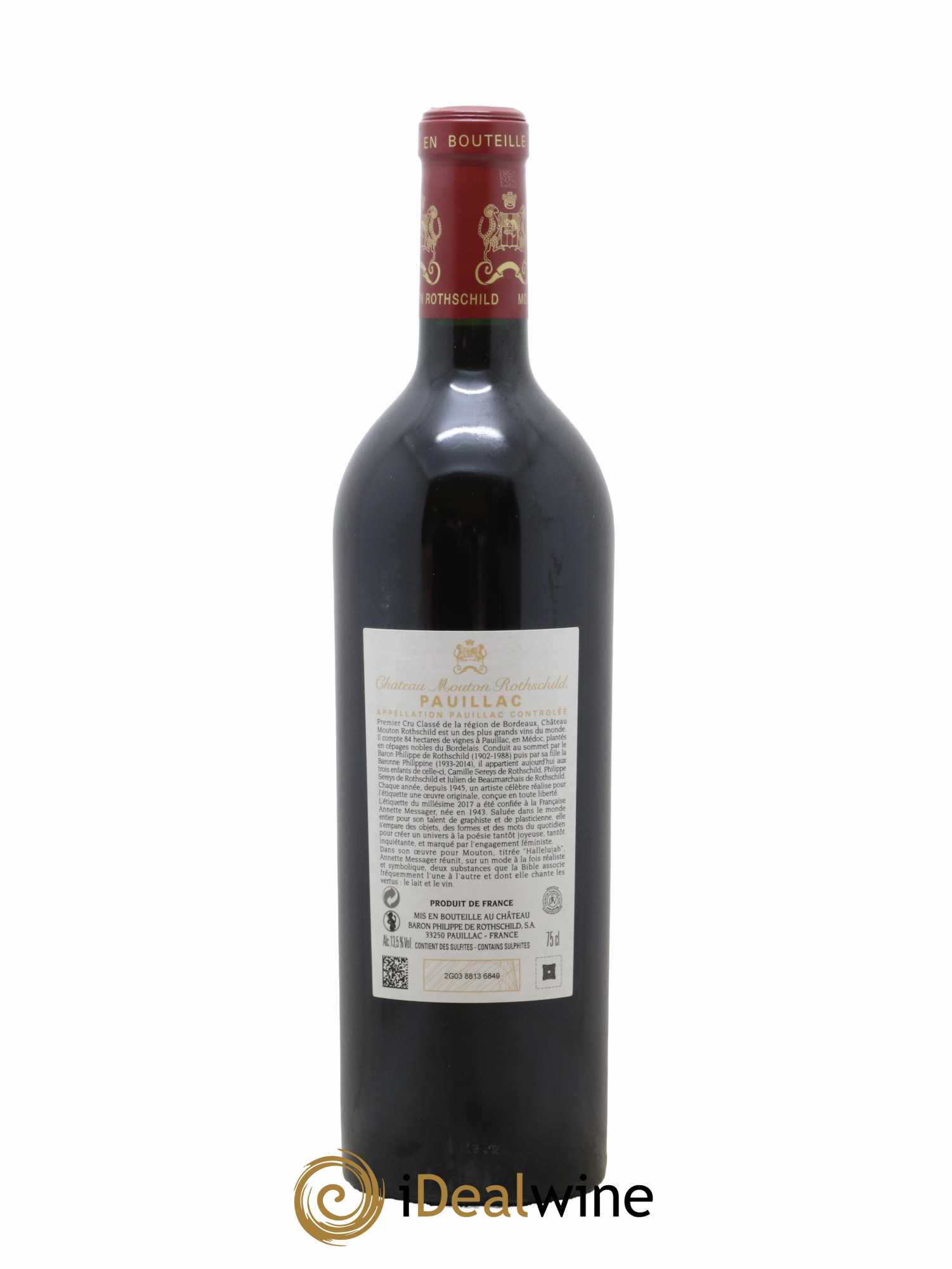 Château Mouton Rothschild 1er Grand Cru Classé 2017 - Lot de 1 bouteille - 1