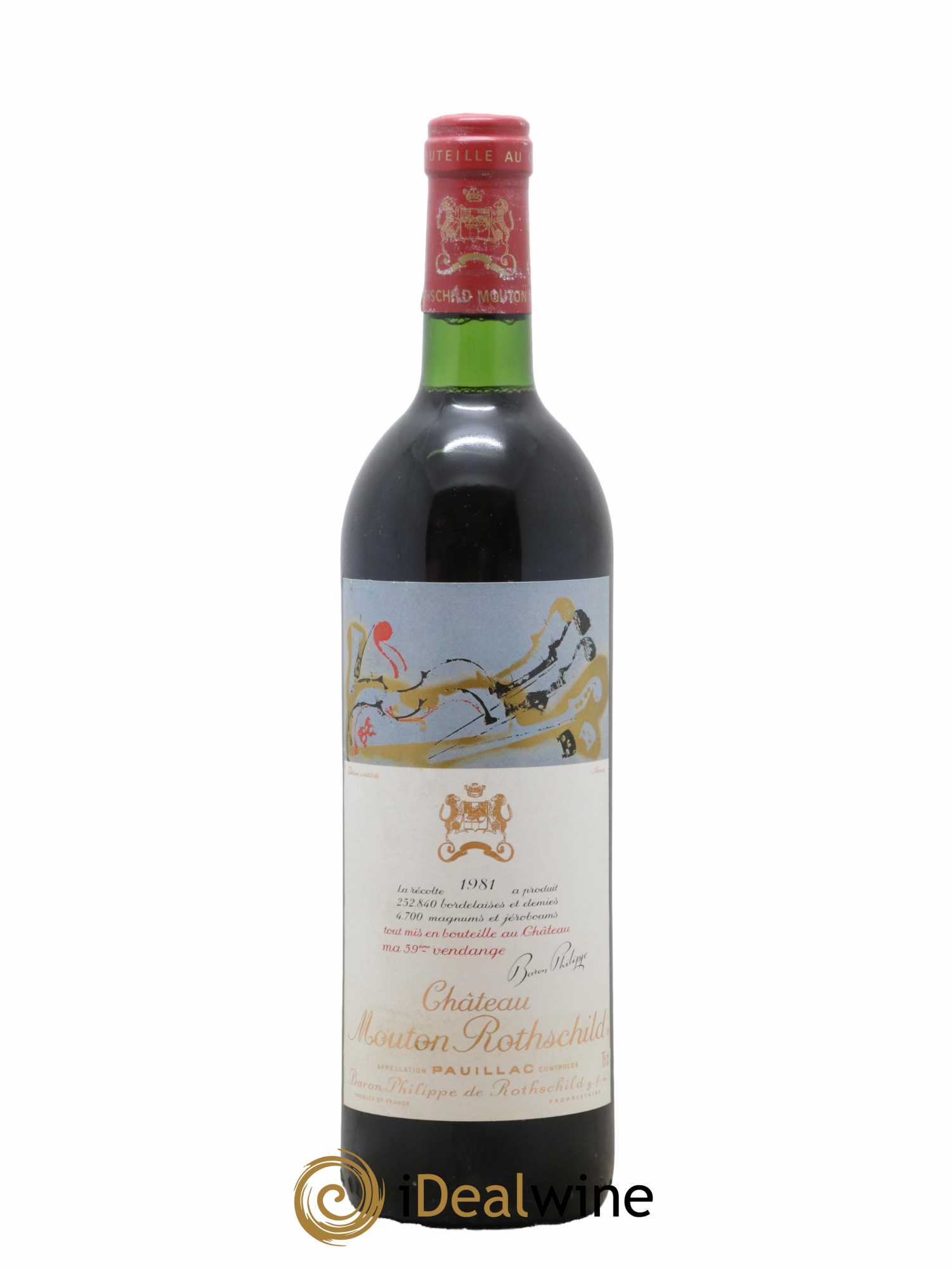 Château Mouton Rothschild 1er Grand Cru Classé 1981 - Lotto di 1 bottiglia - 0