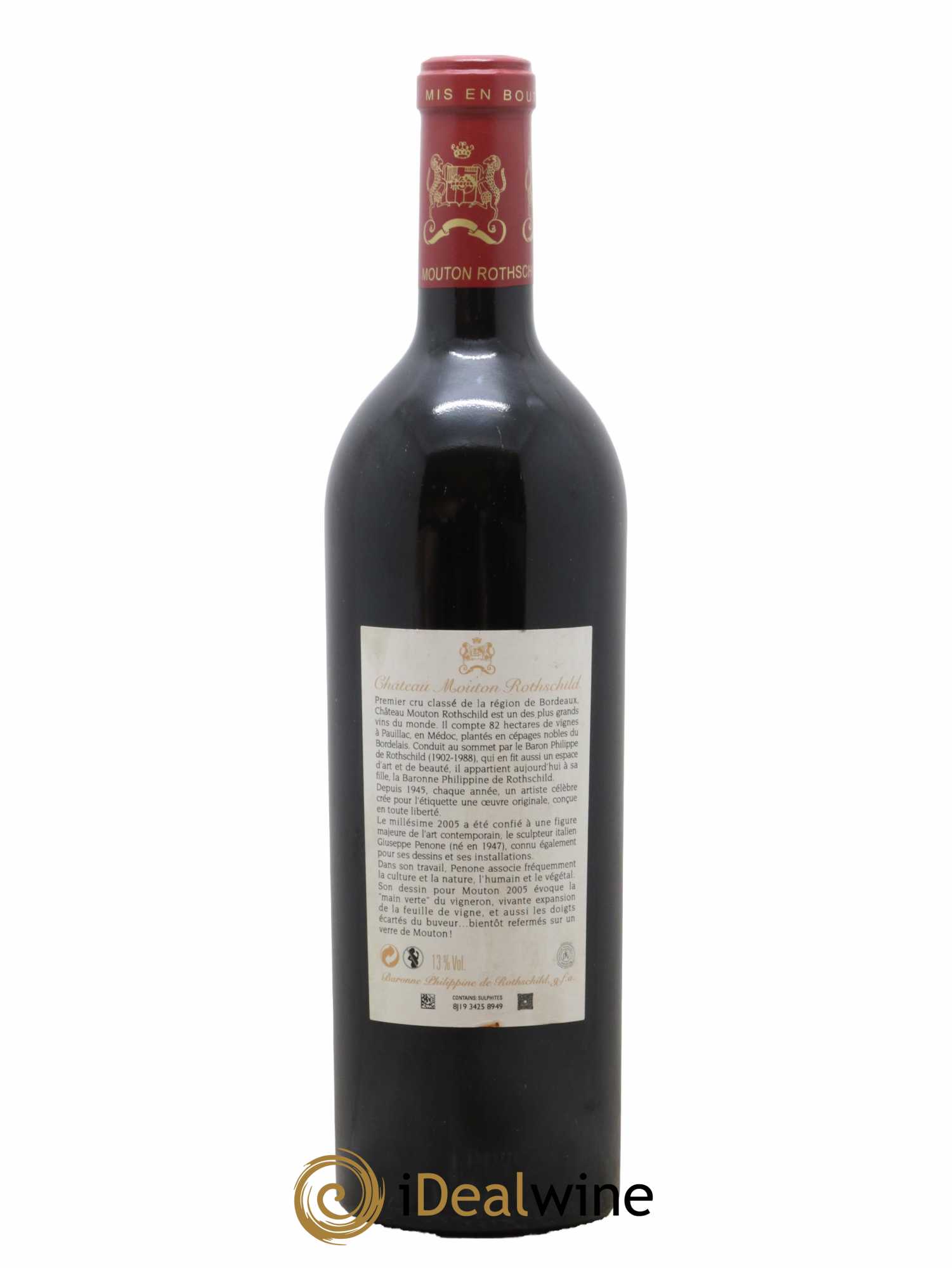 Château Mouton Rothschild 1er Grand Cru Classé 2005 - Lot de 1 bouteille - 1
