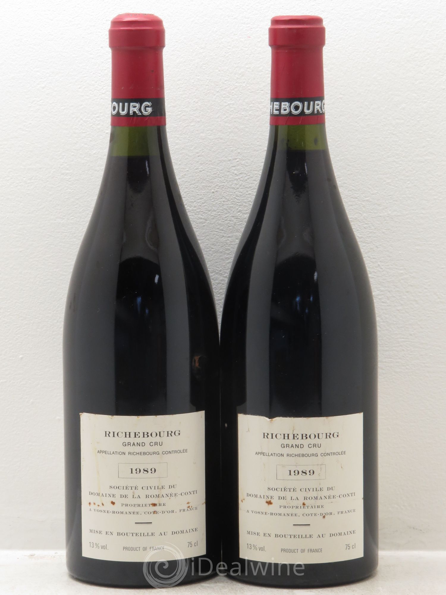 Richebourg Grand Cru Domaine de la Romanée-Conti 1989 - Lot de 2 bouteilles - 1