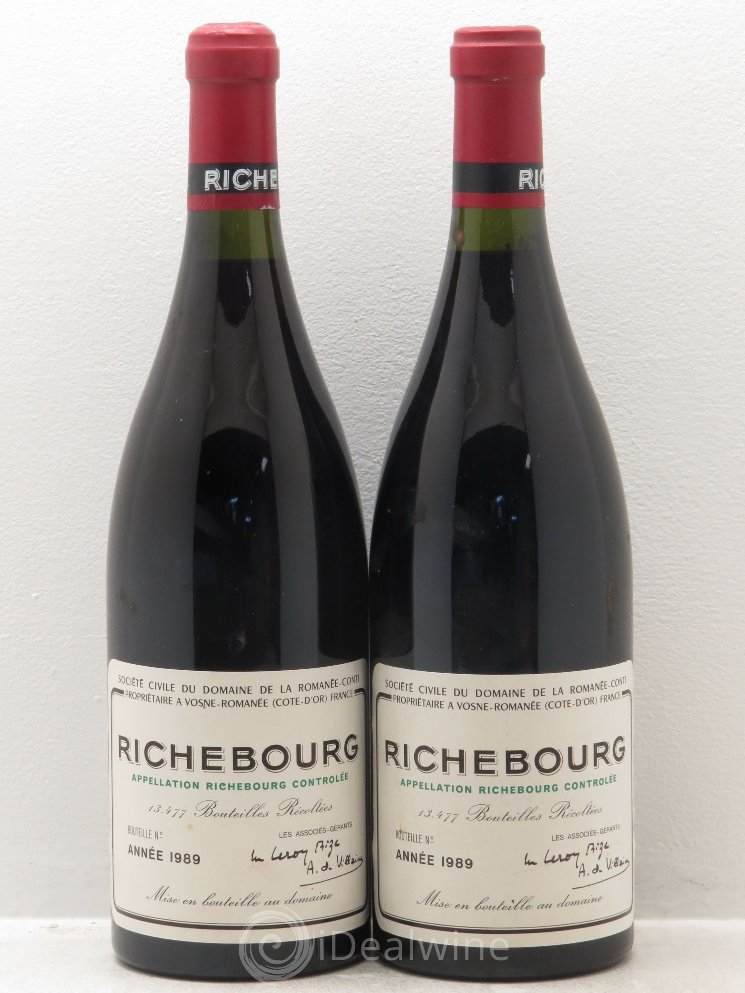 Richebourg Grand Cru Domaine de la Romanée-Conti 1989 - Lot de 2 bouteilles - 0