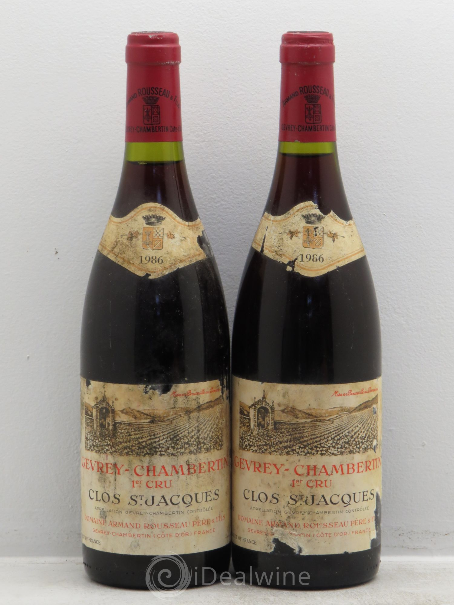 Gevrey-Chambertin 1er Cru Clos Saint-Jacques Armand Rousseau (Domaine) 1986 - Lot de 2 bouteilles - 0