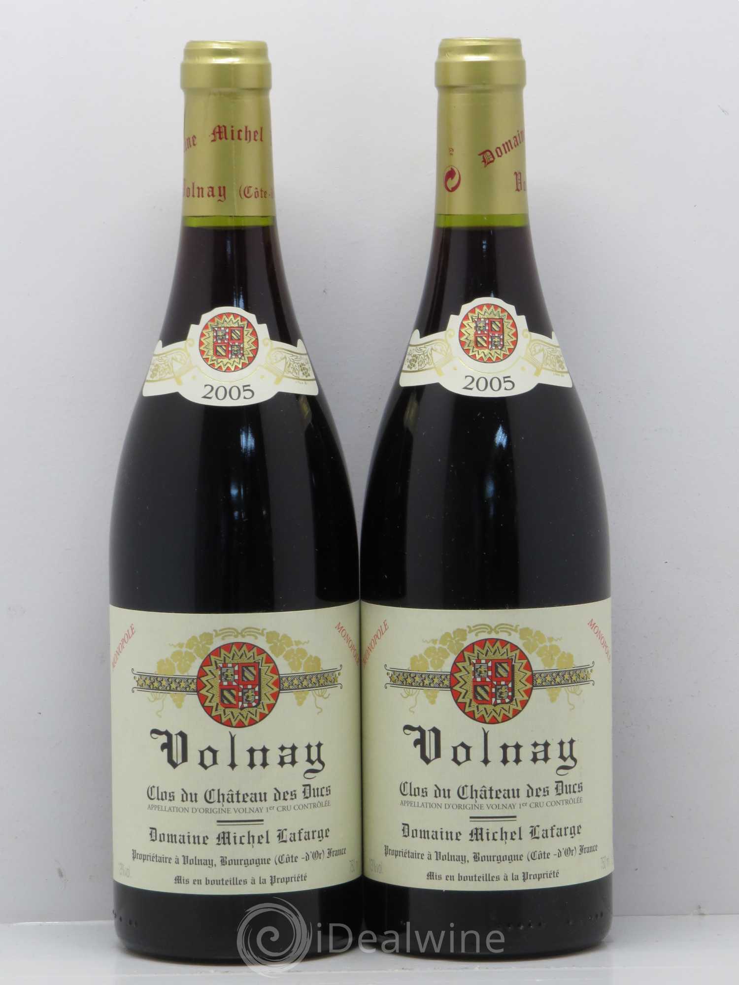 Volnay 1er Cru Clos du Château des Ducs Lafarge (Domaine) 2005 - Lot de 2 bouteilles - 0