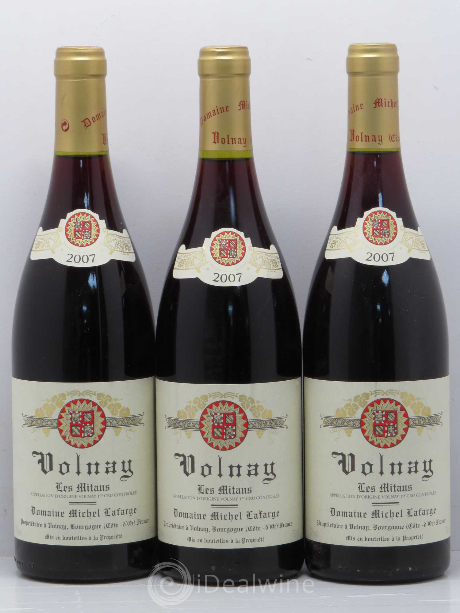 Volnay 1er Cru Les Mitans Lafarge (Domaine) 2007 - Lot de 3 bouteilles - 0