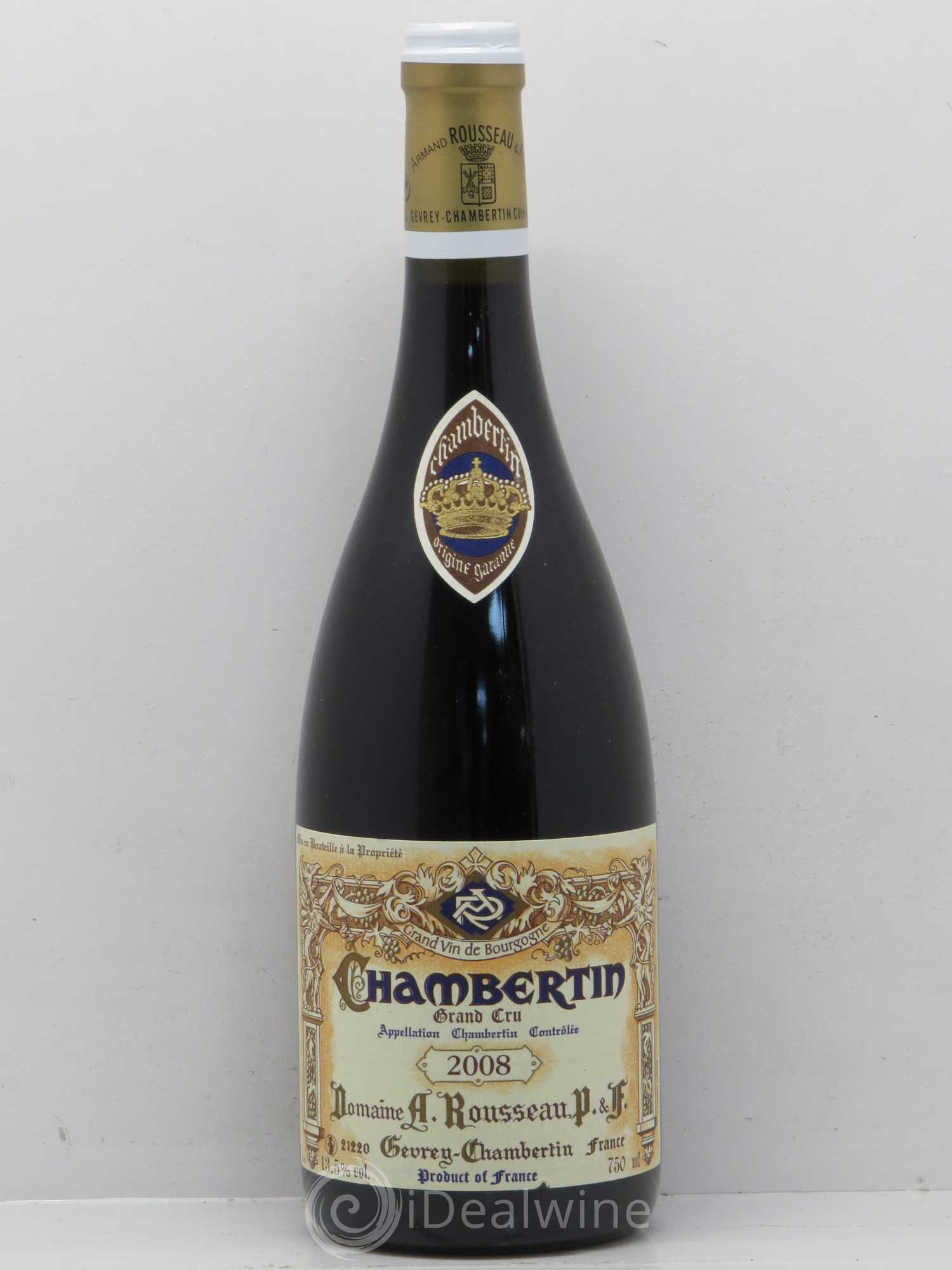 Chambertin Grand Cru Armand Rousseau (Domaine) 2008 - Lot de 1 bouteille - 0