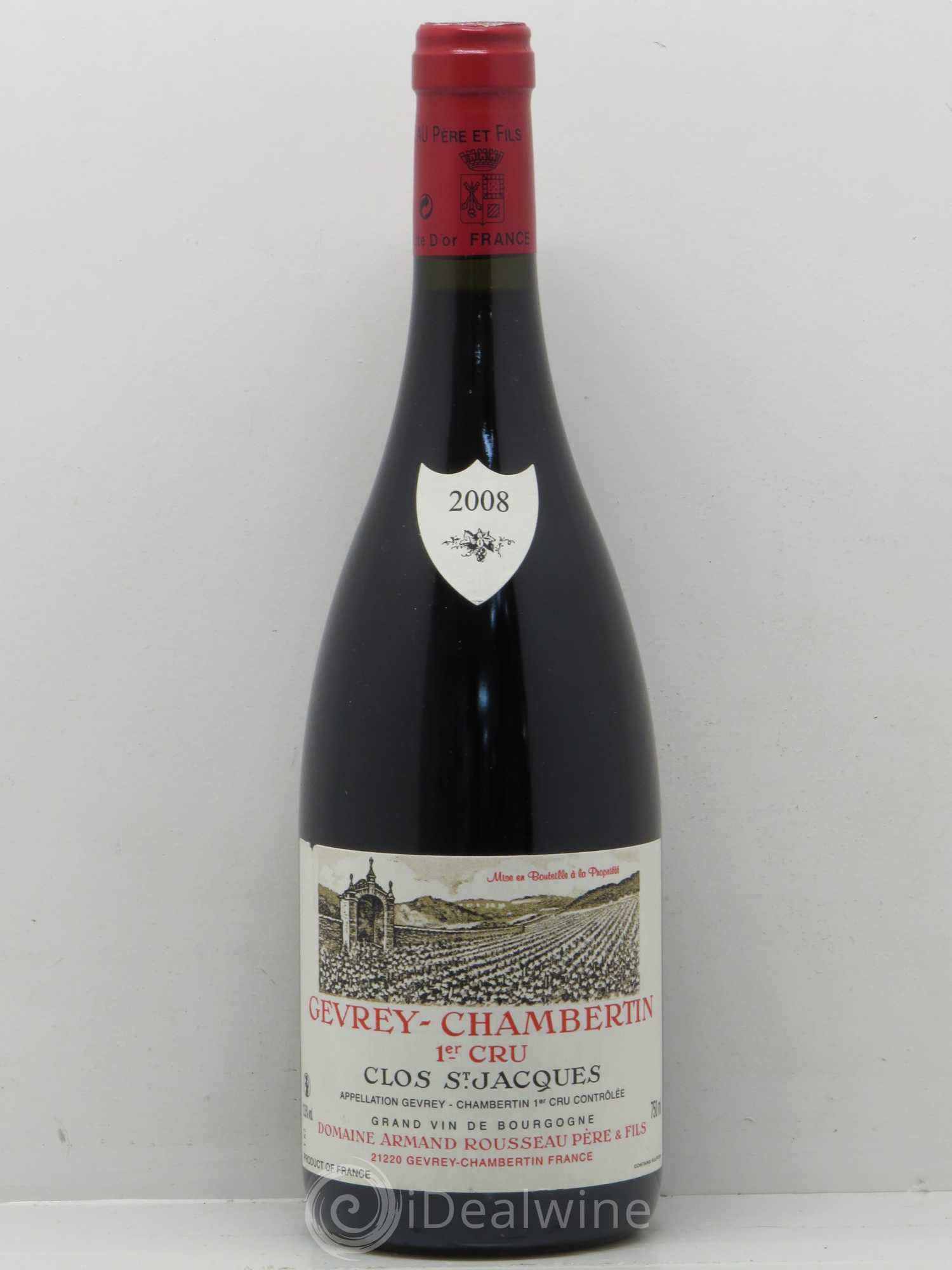 Gevrey-Chambertin 1er Cru Clos Saint-Jacques Armand Rousseau (Domaine) 2008 - Lot de 1 bouteille - 0