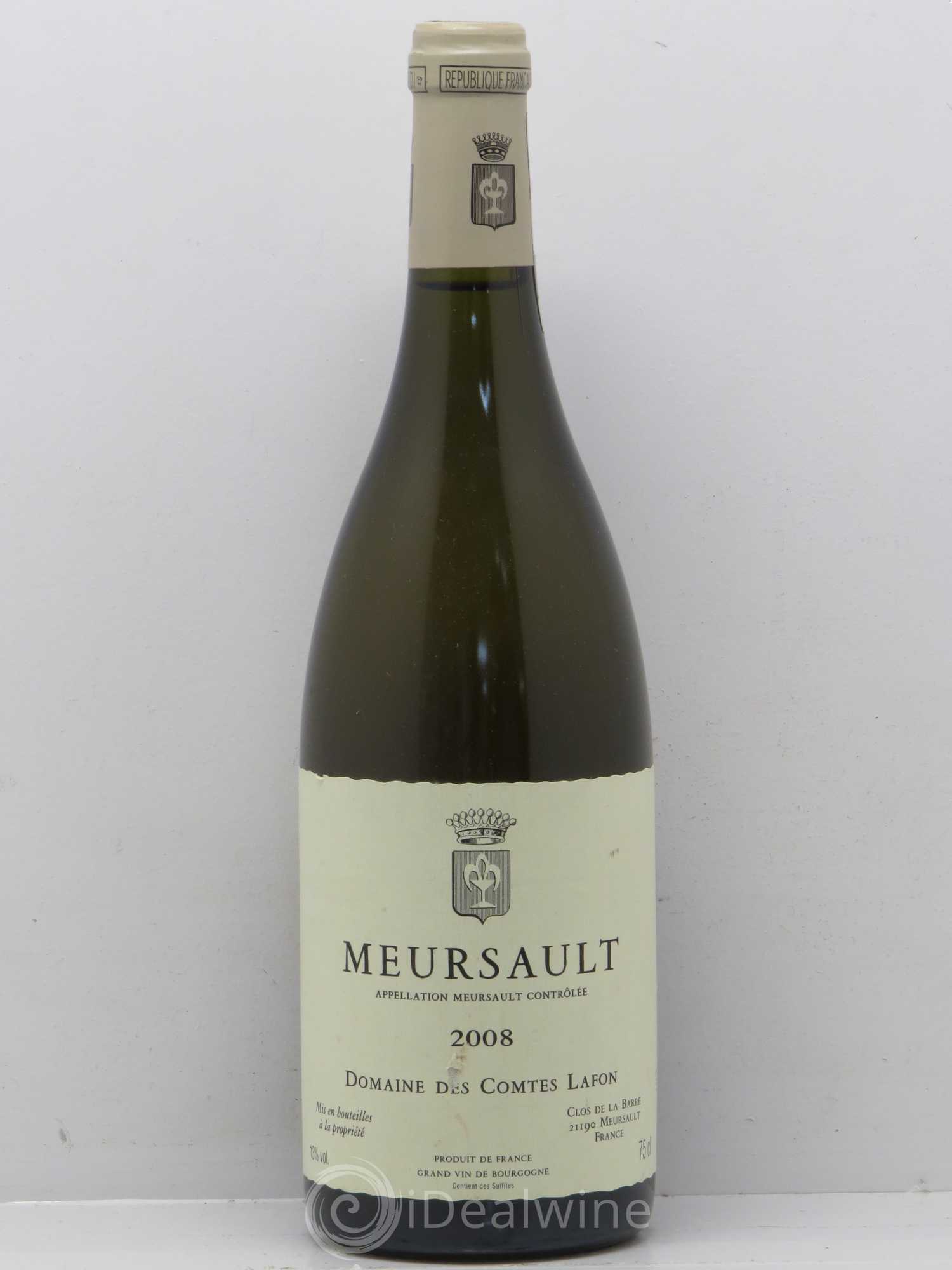Meursault Comtes Lafon (Domaine des) 2008 - Lot de 1 bouteille - 0